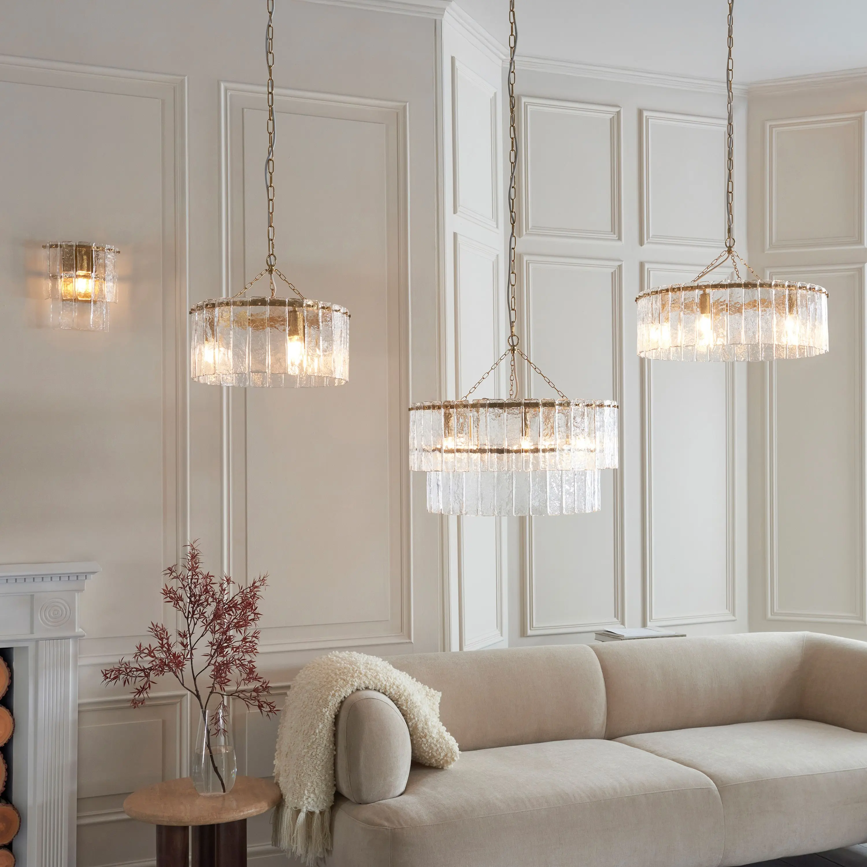 Karine 5 Tiered Pendant Light Brushed Aged Brass - Image 5