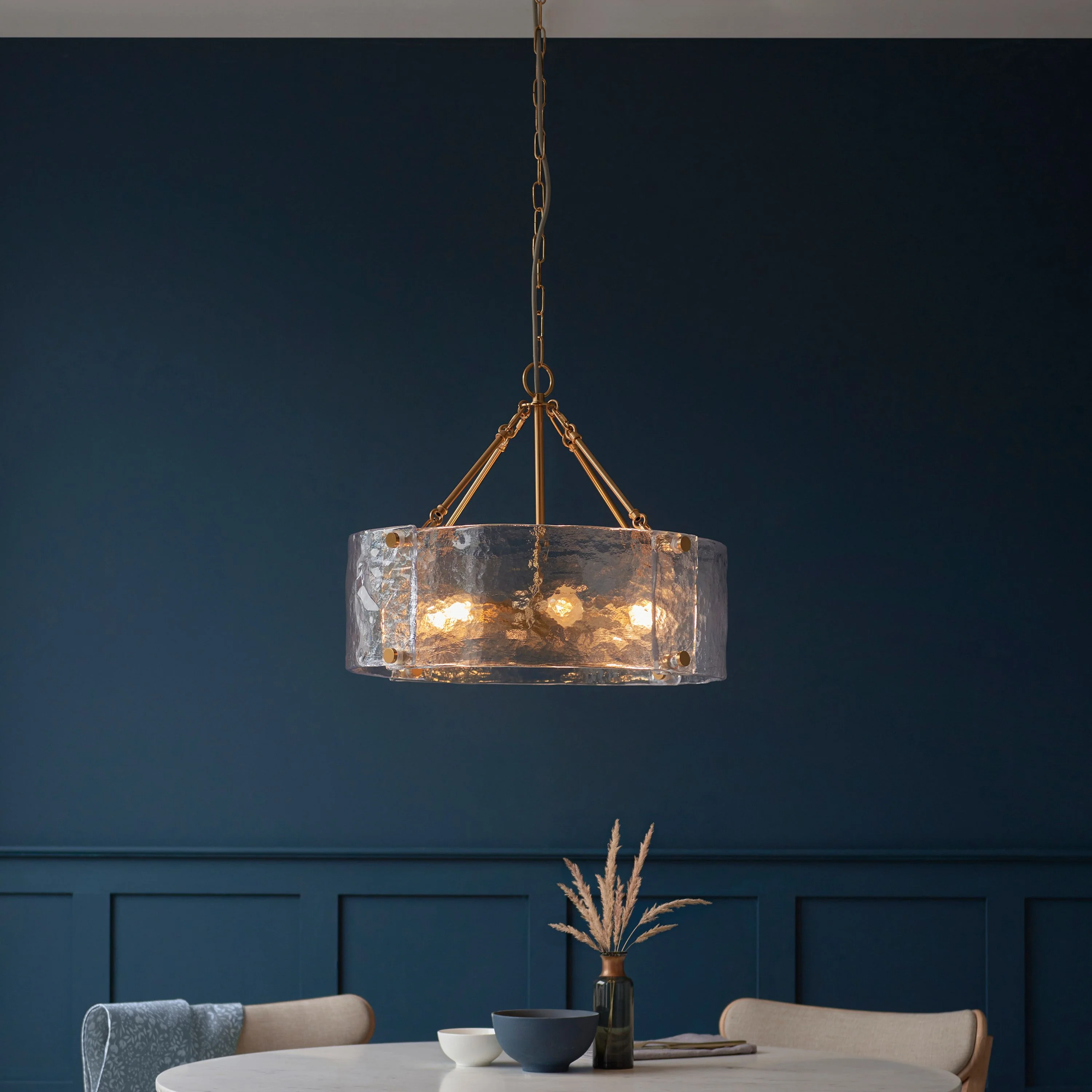 Keller 6 Pendant Light Brushed Aged Brass - Image 2