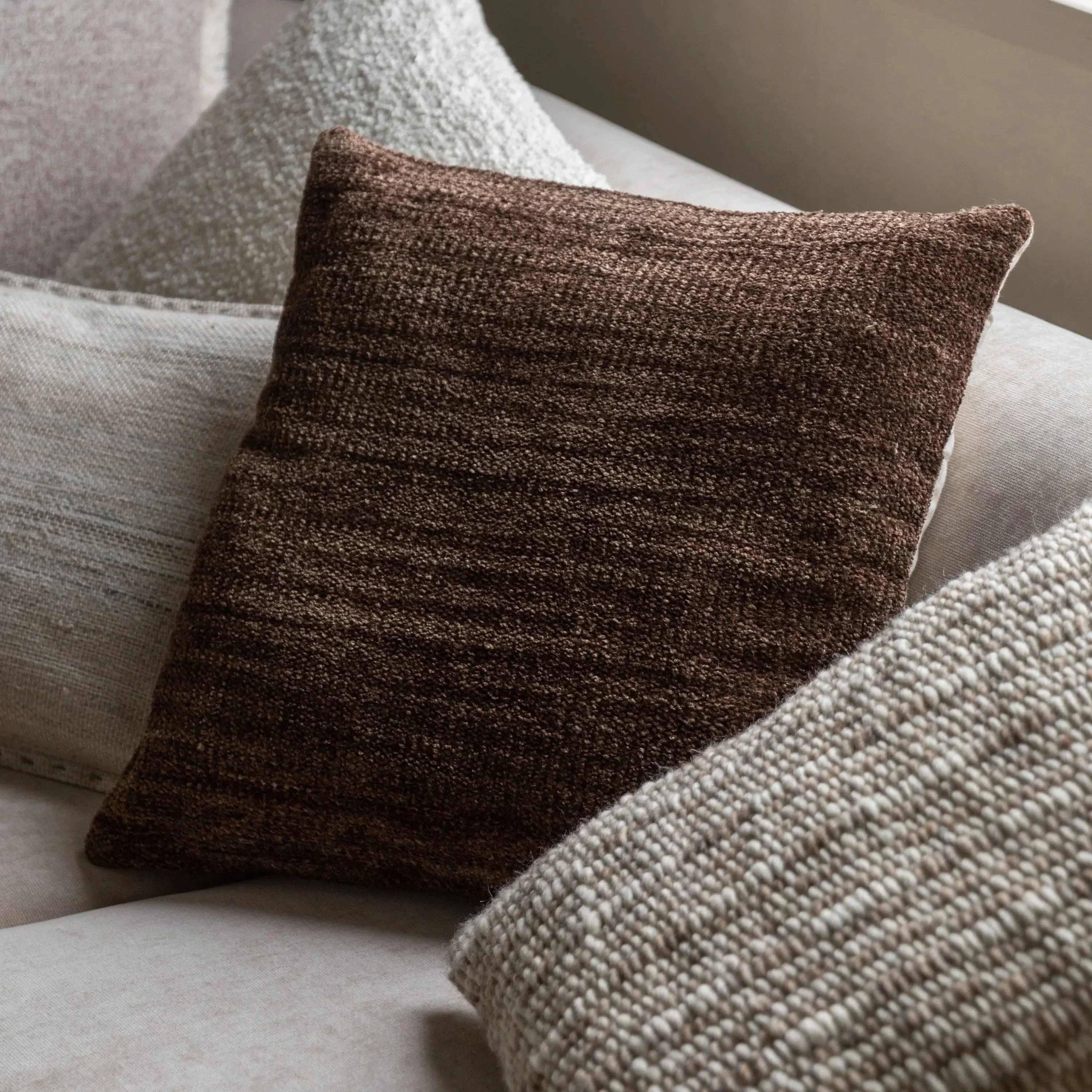Kendal Chenille Cushion Brown