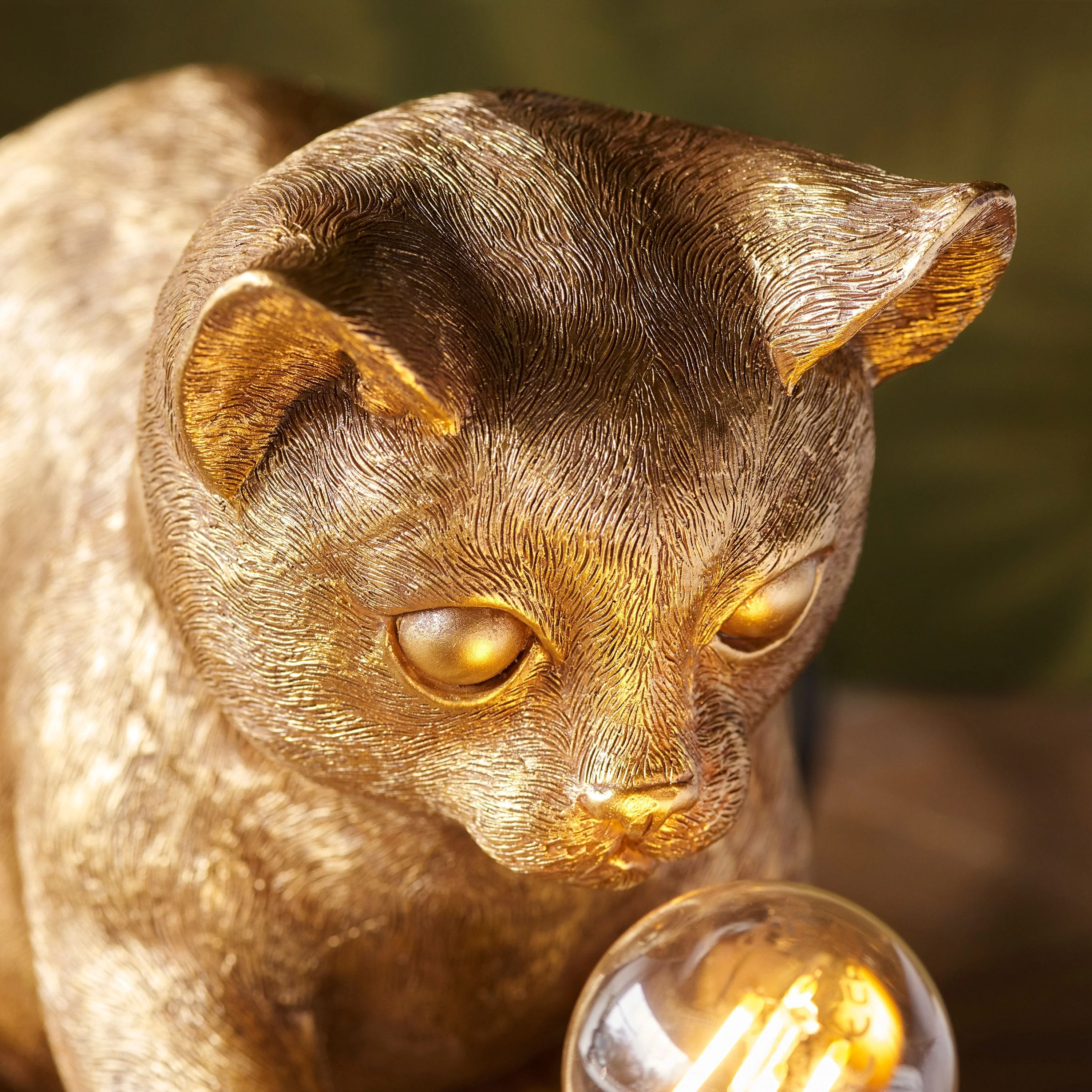 Kitten Table Lamp Vintage Gold - Image 6