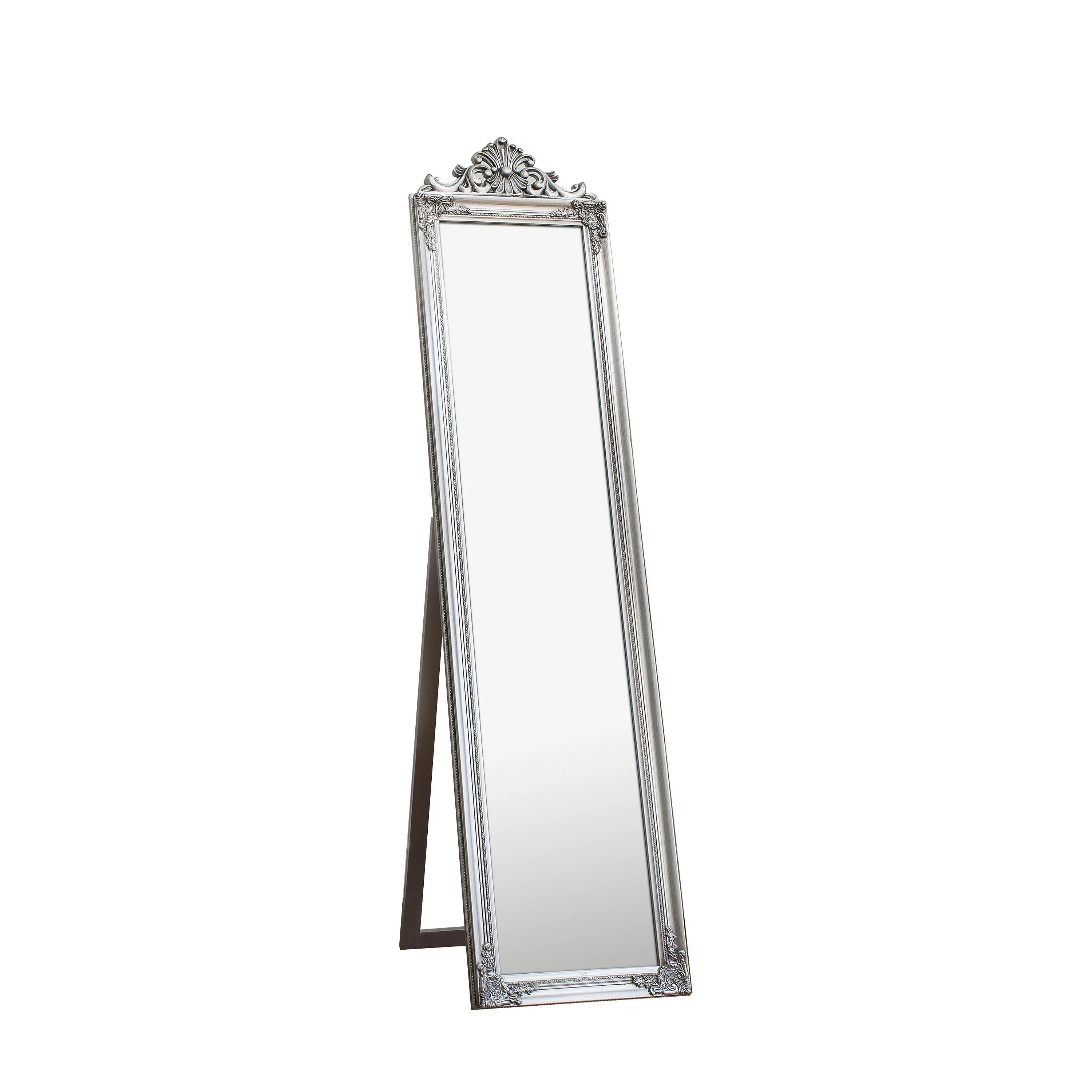 Lambeth Wood Cheval Mirror Silver