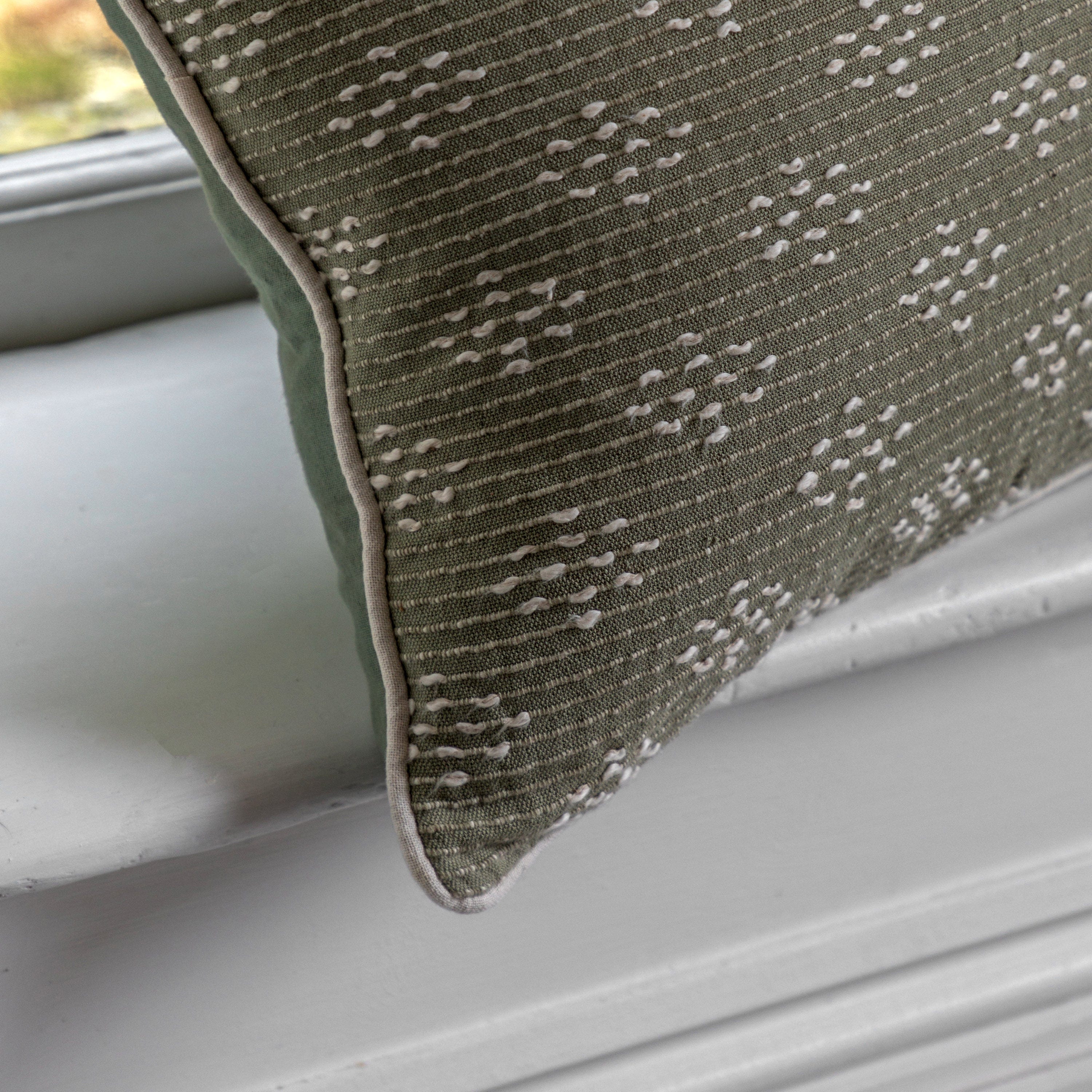 Lanzo Woven Cushion Sage - Image 4