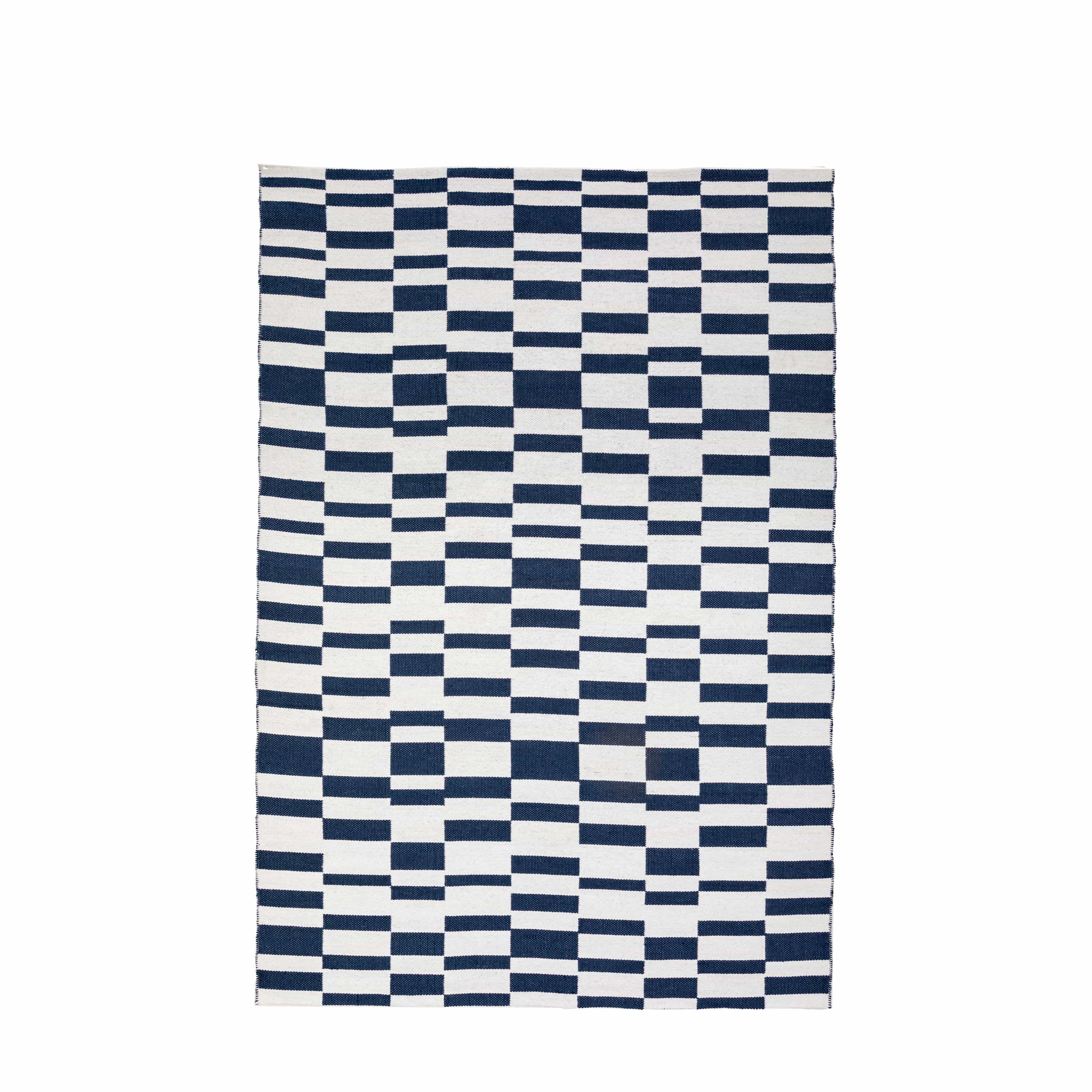 Lara Jacquard Rug Blue Small - Image 4