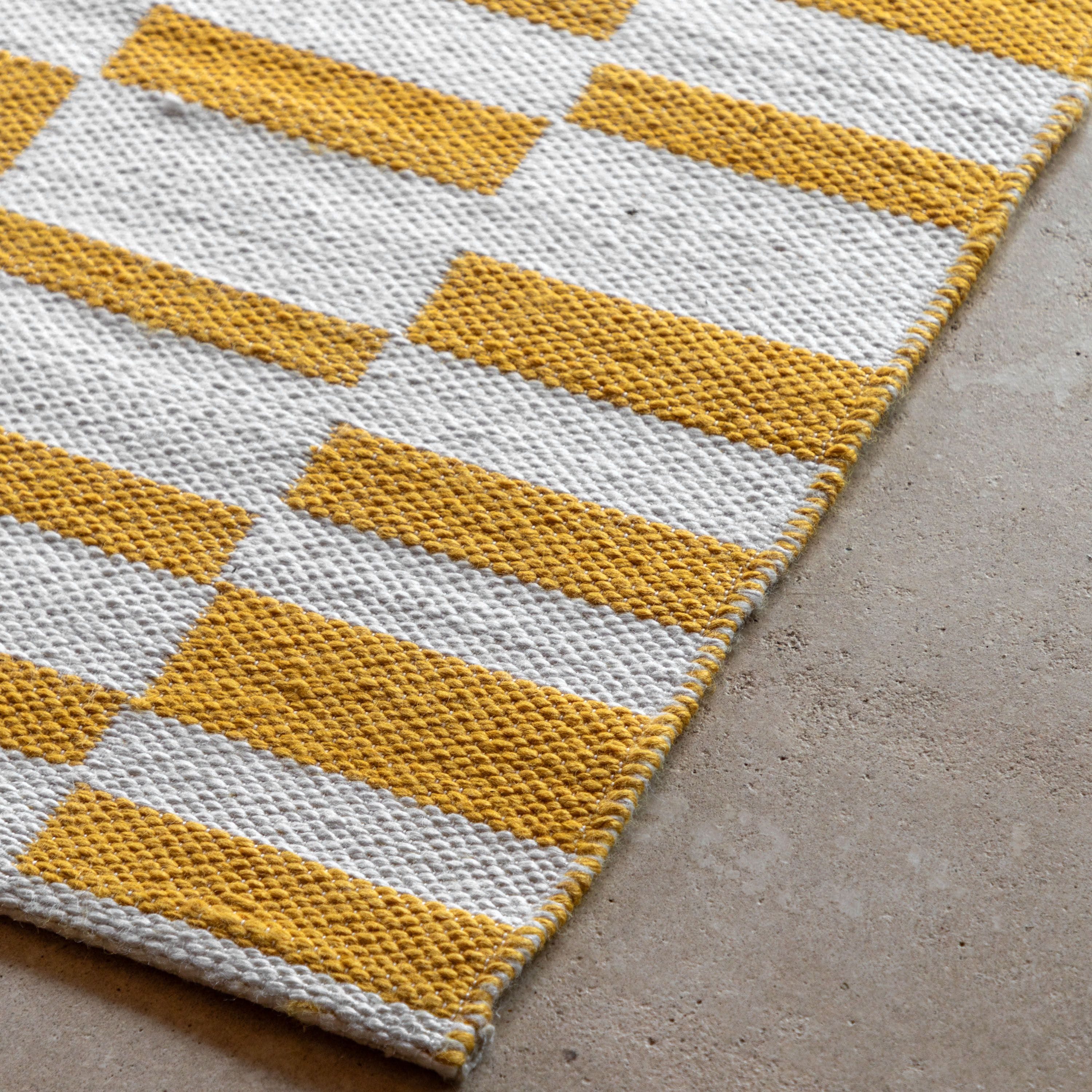Lara Jacquard Rug Mustard Small - Image 2