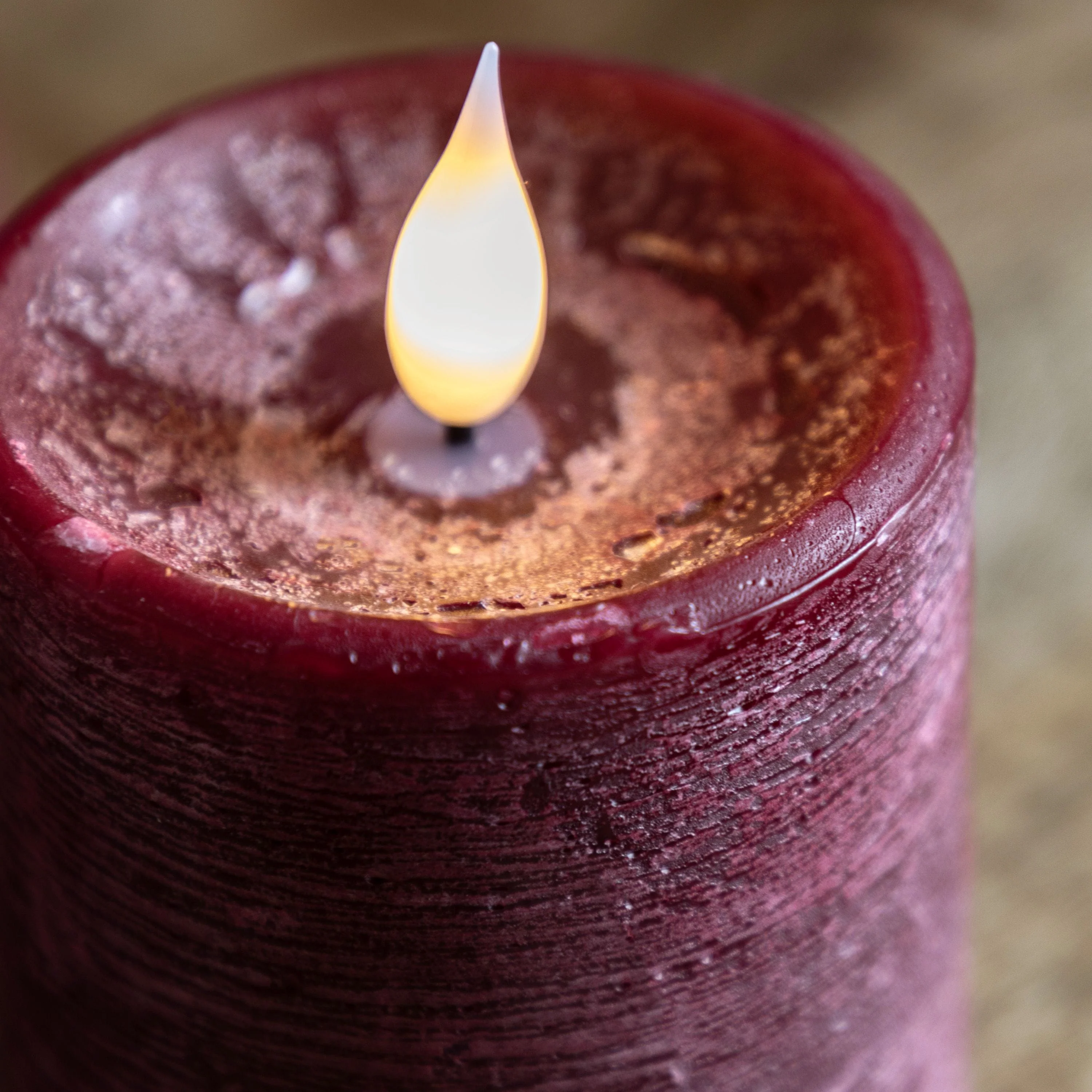 LED 1 Wick Candle Oxblood 3pk - Image 3