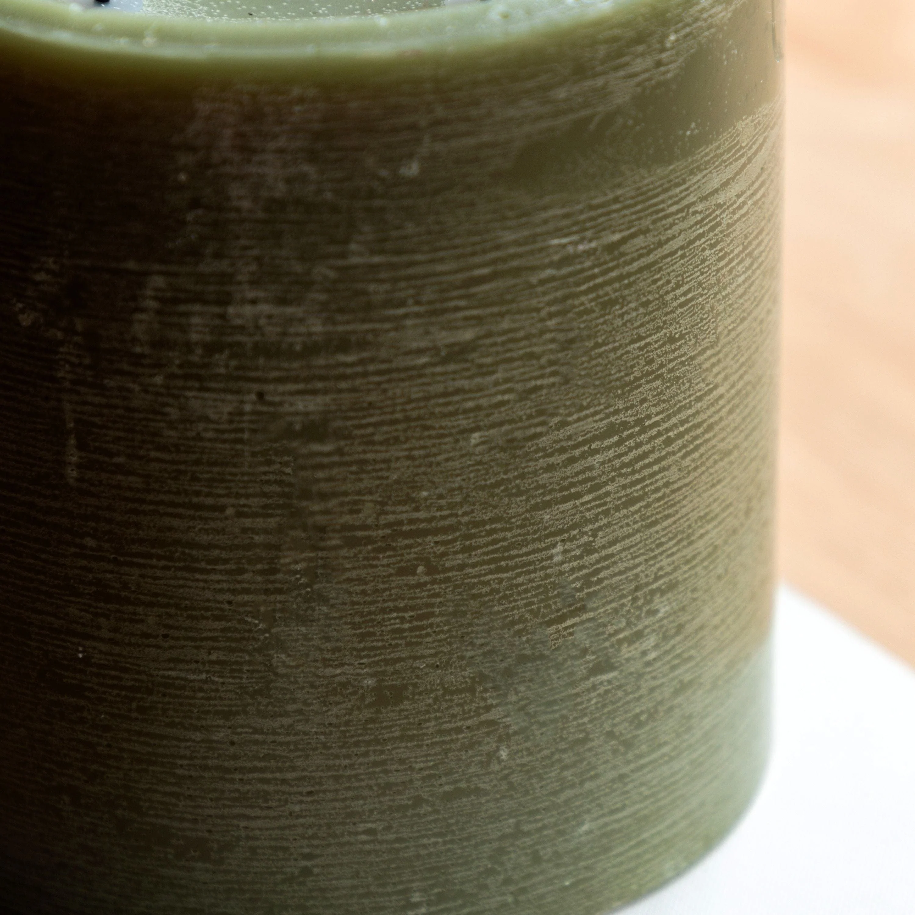 LED 3 Wick Candle Olive - Image 2
