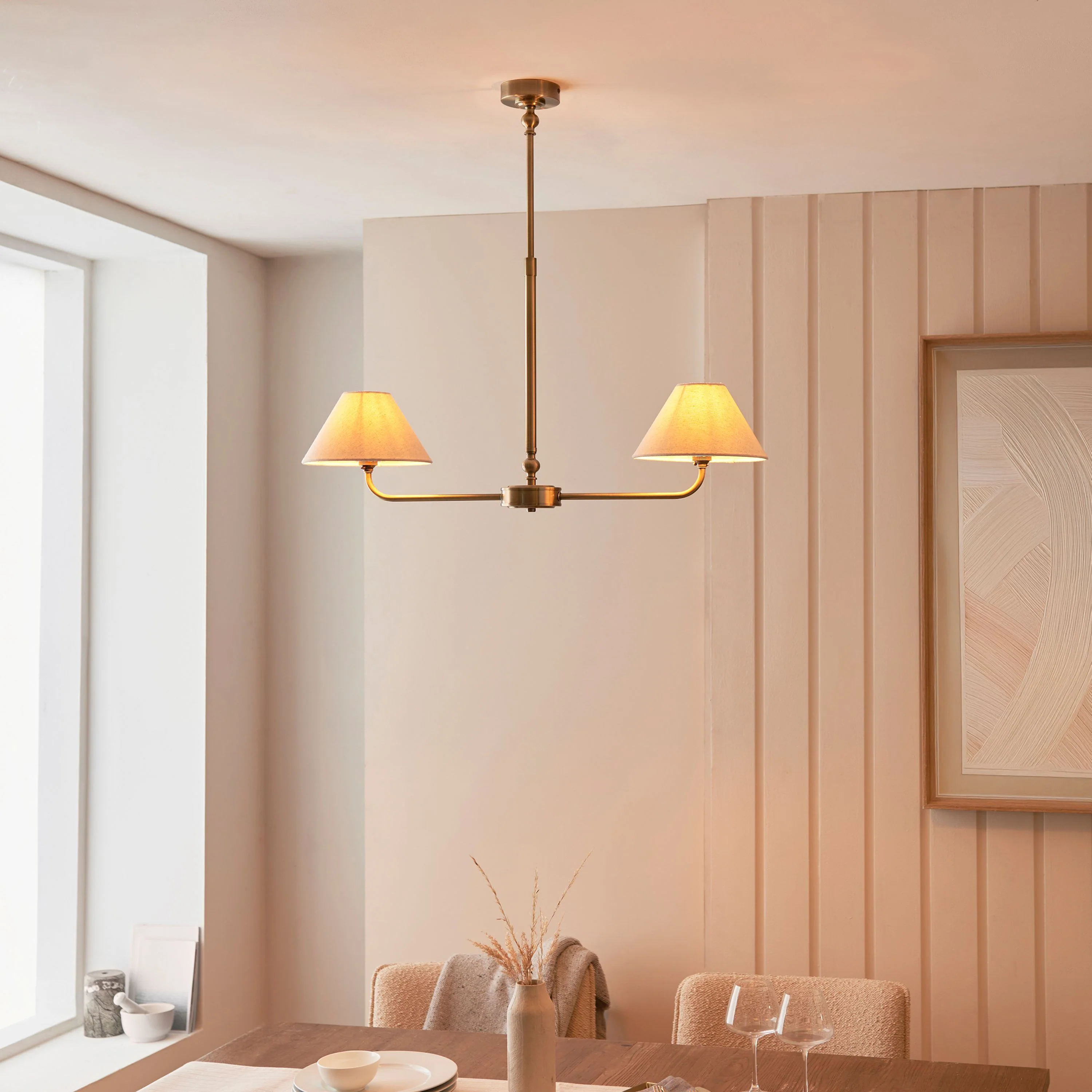 Lille 2 Pendant Light Antique Brass - Image 2