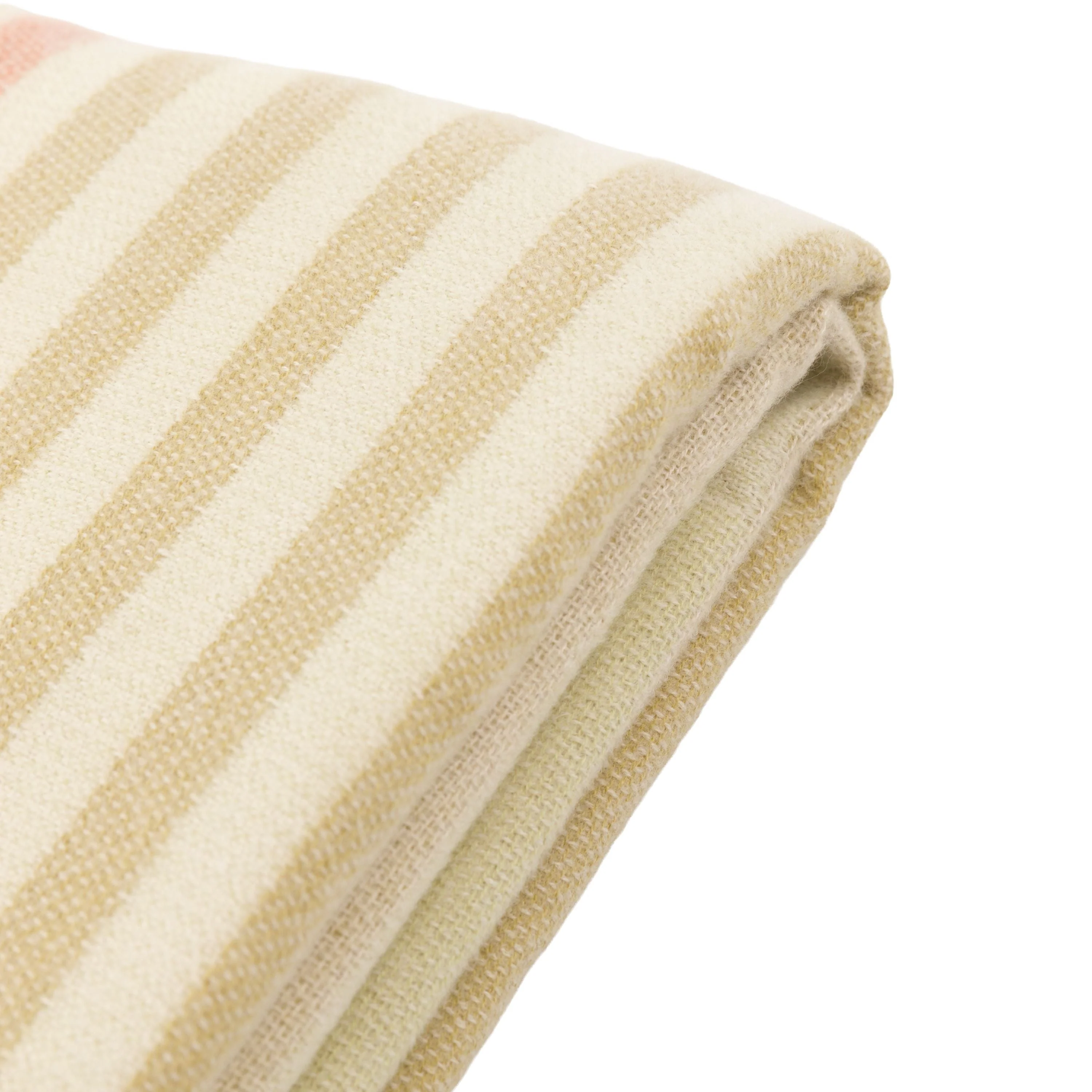 Lille Jacquard Stripe Throw Sage and Rust - Image 4