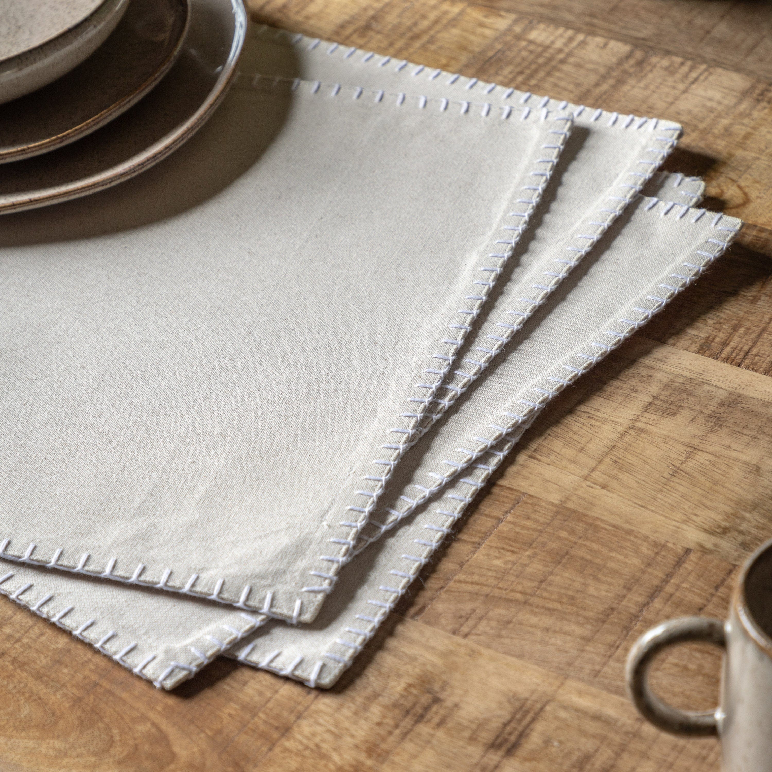 Linen Effect Placemat 4pk