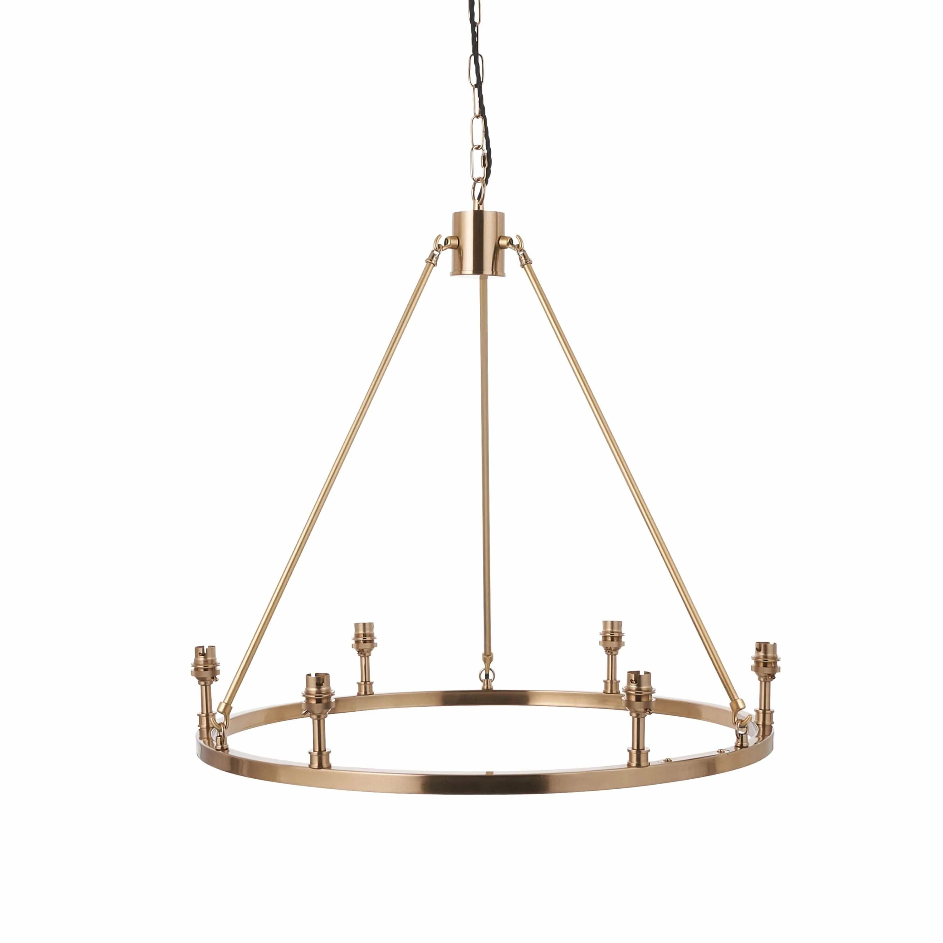 Manchester 6 Pendant Light Fitting Aged Brass - Image 2