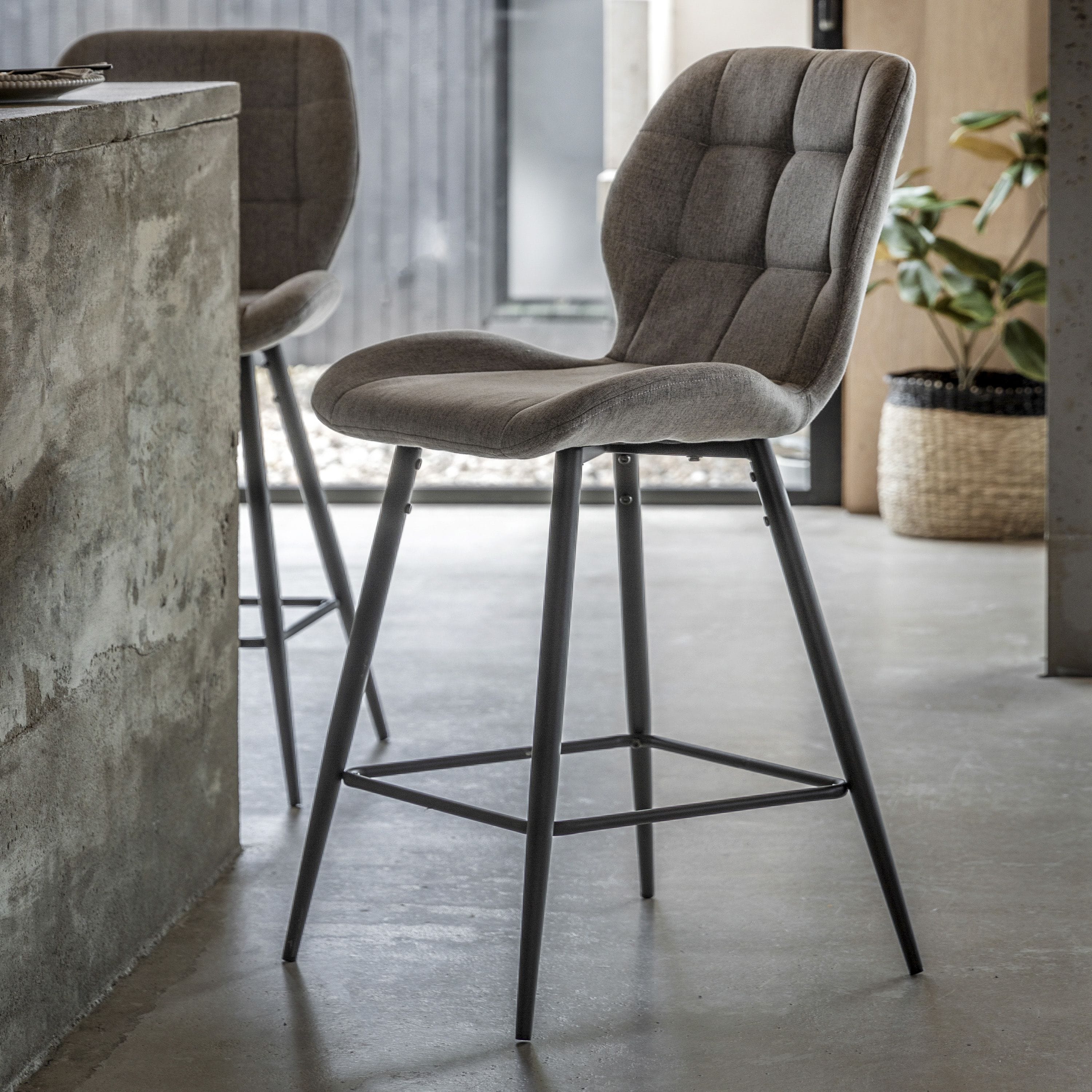 Manford Stool Light Grey 2pk