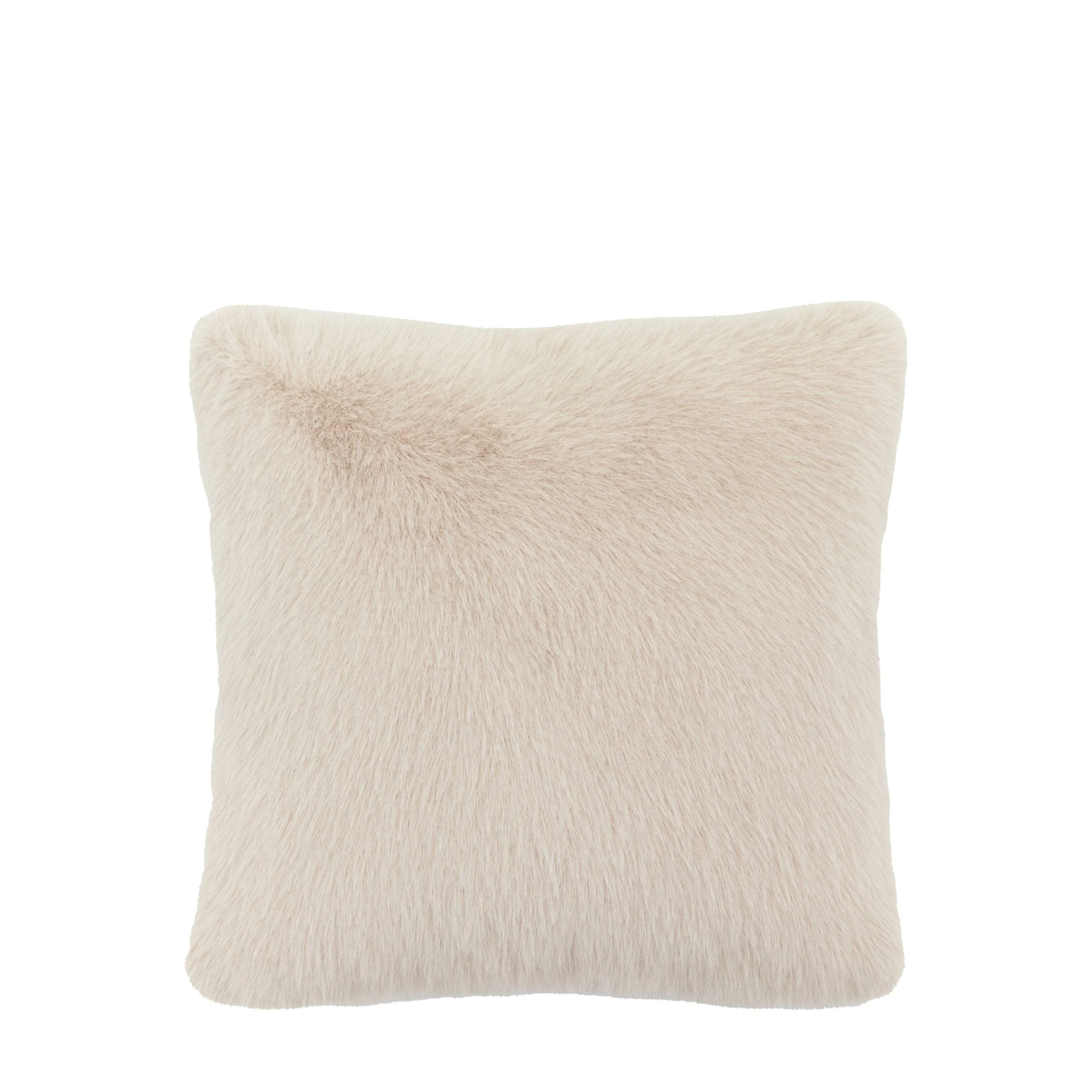 Maple Faux Fur Cushion Oatmeal Square - Image 2