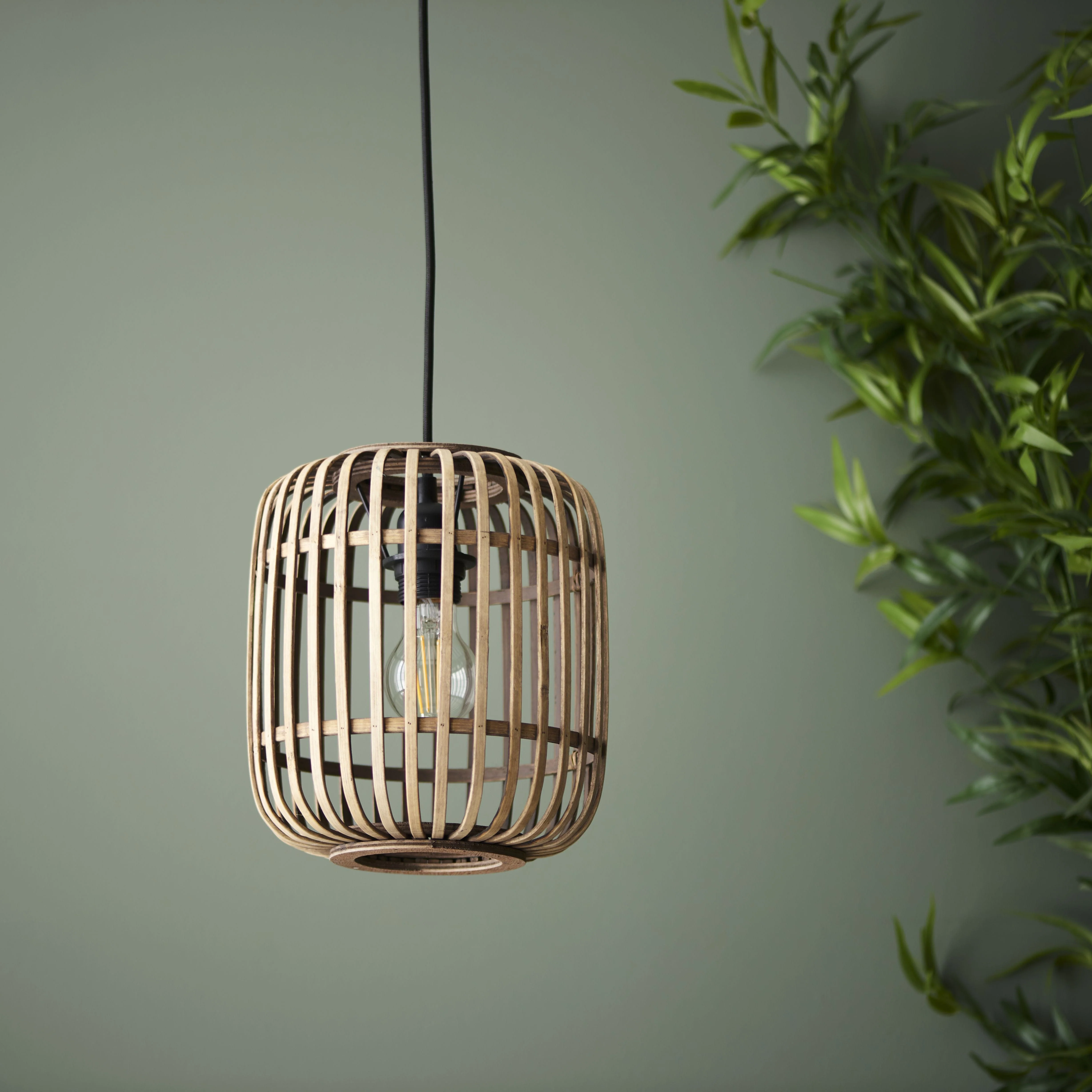 Mathias 1 Pendant Light Natural Bamboo