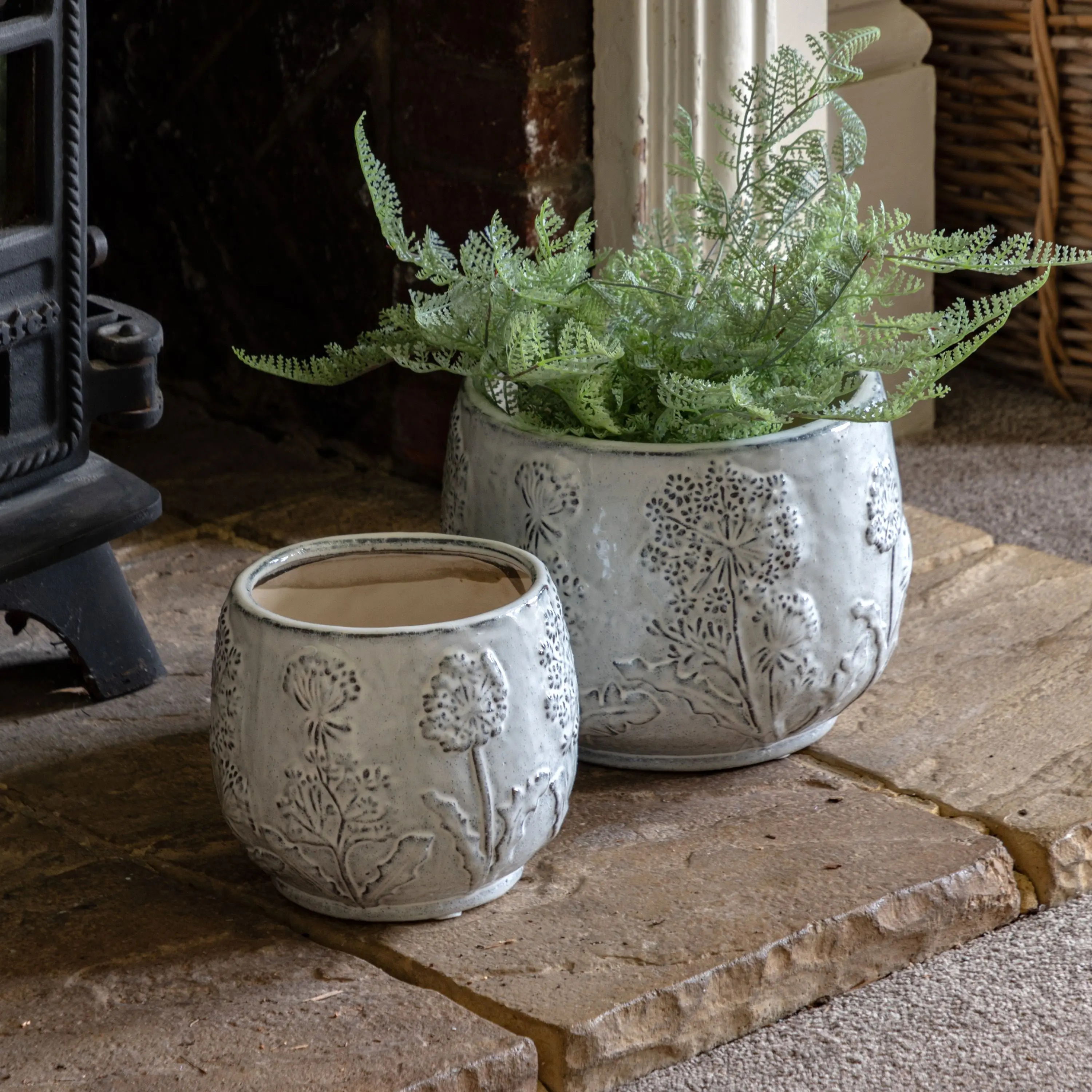 Meadow Floral Planter Set of 2 - Image 2