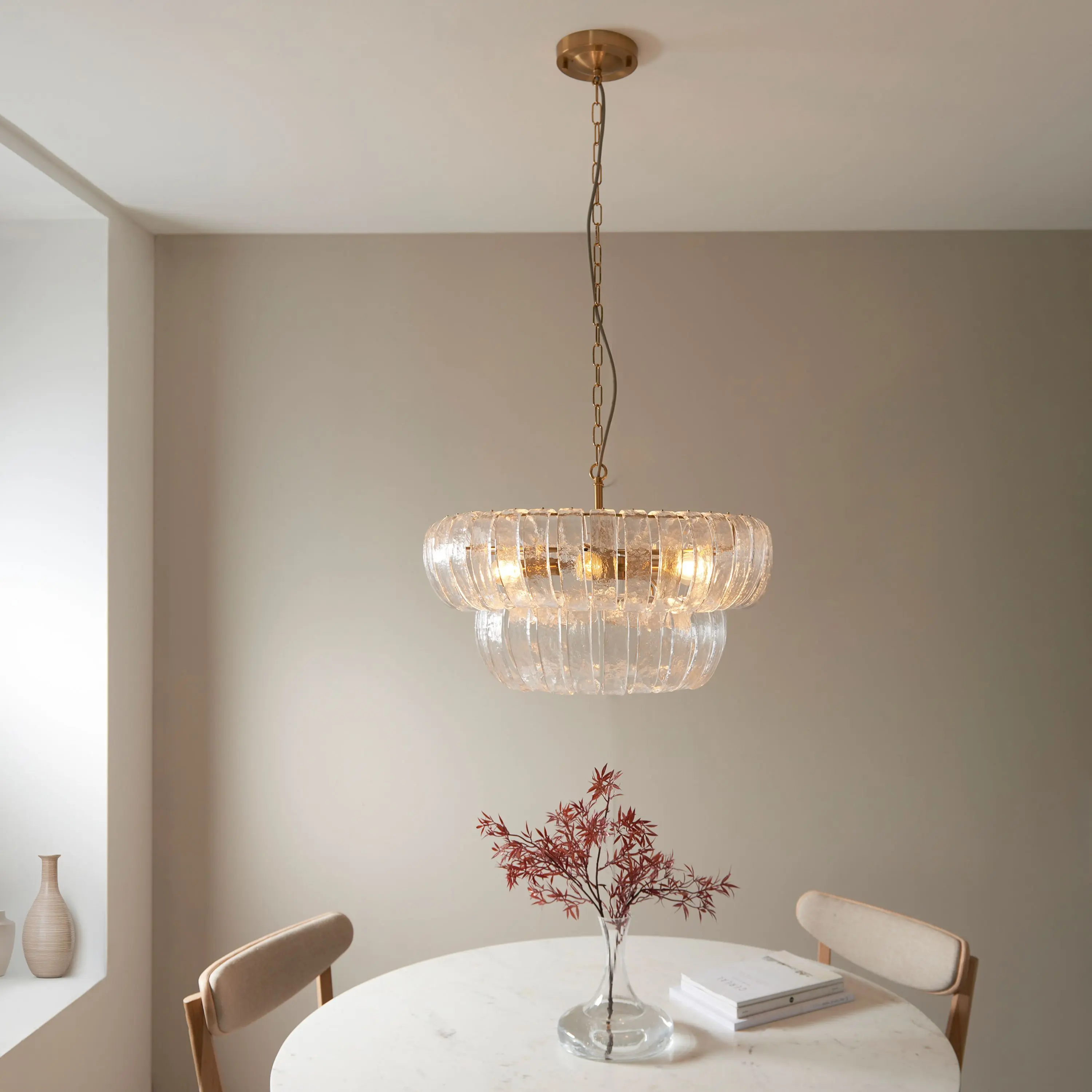 Montrose 6 Pendant Light Brushed Aged Brass - Image 2