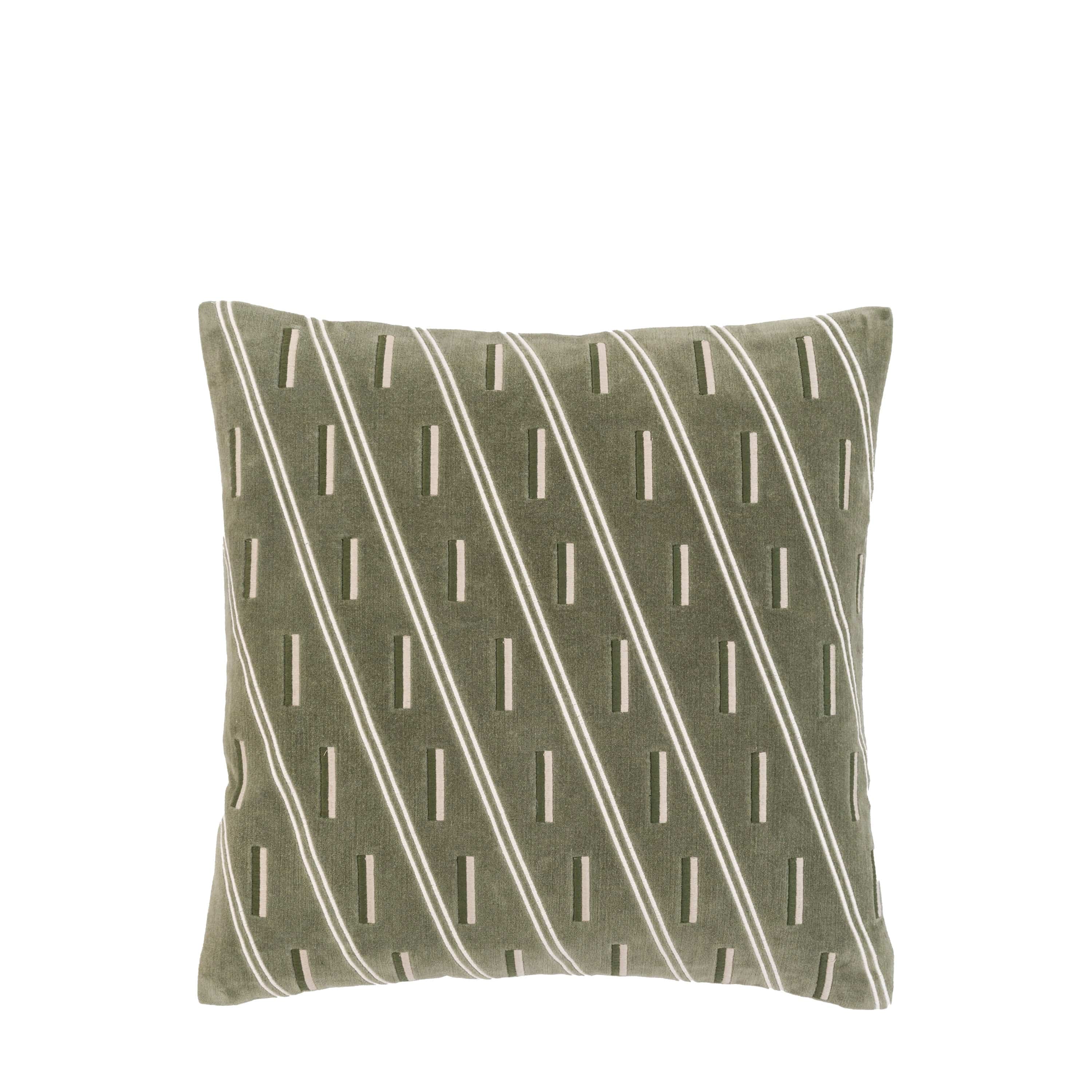 Noa Velvet Cushion Olive - Image 2