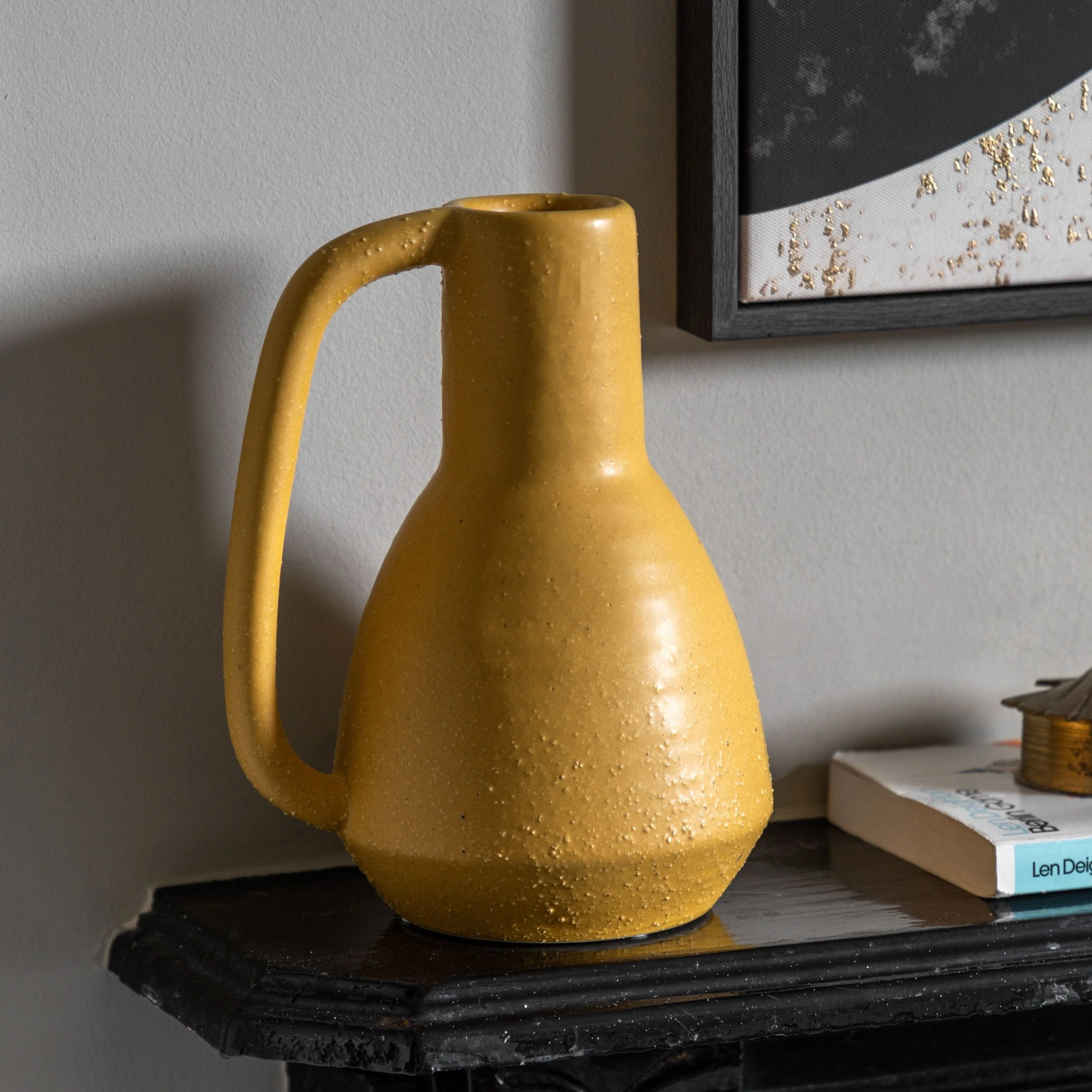 Ojal Ceramic Vase Mustard