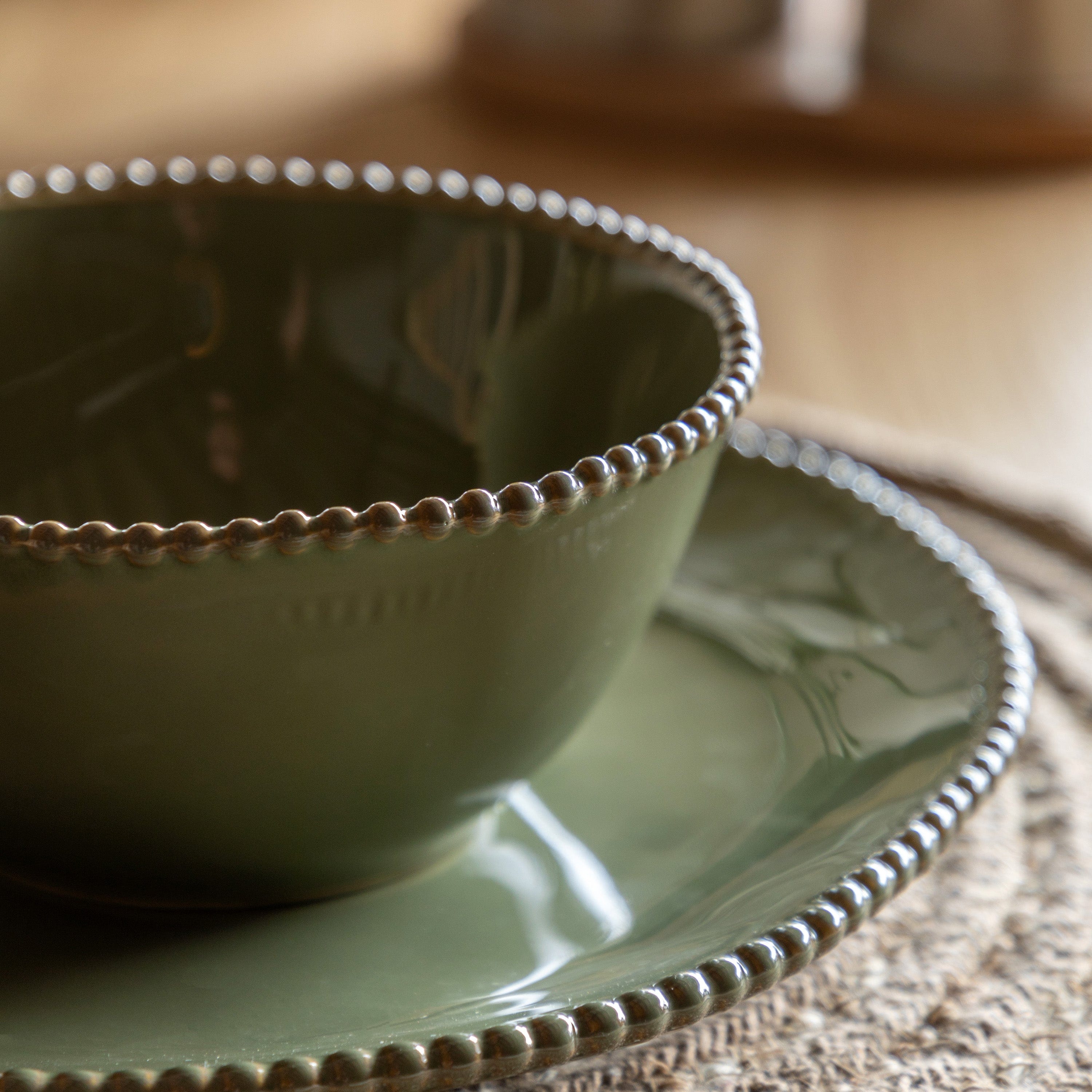 Organic Beaded Bowl Olive 4pk - Image 3