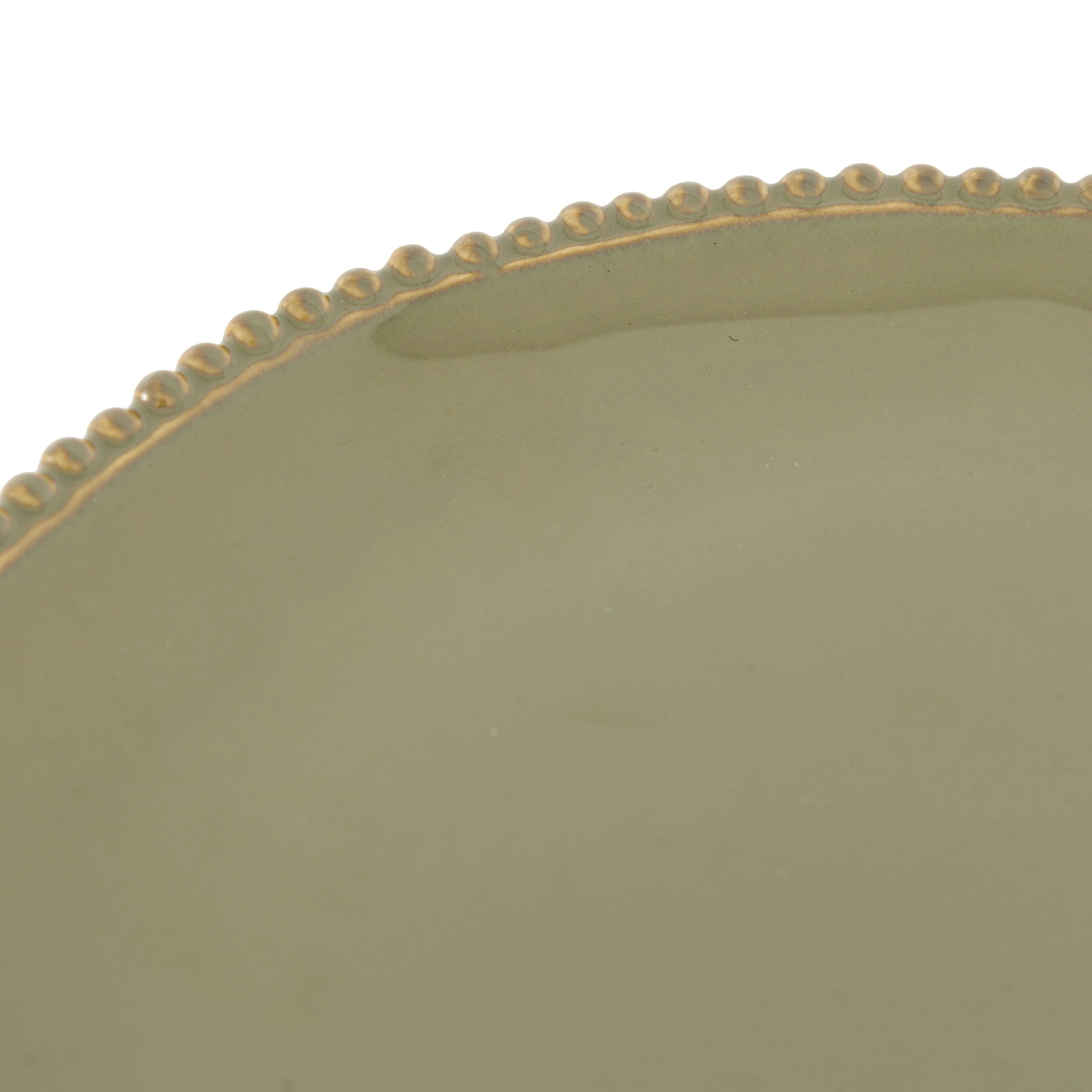 Organic Beaded Dinner Plate Olive 4pk - Image 5