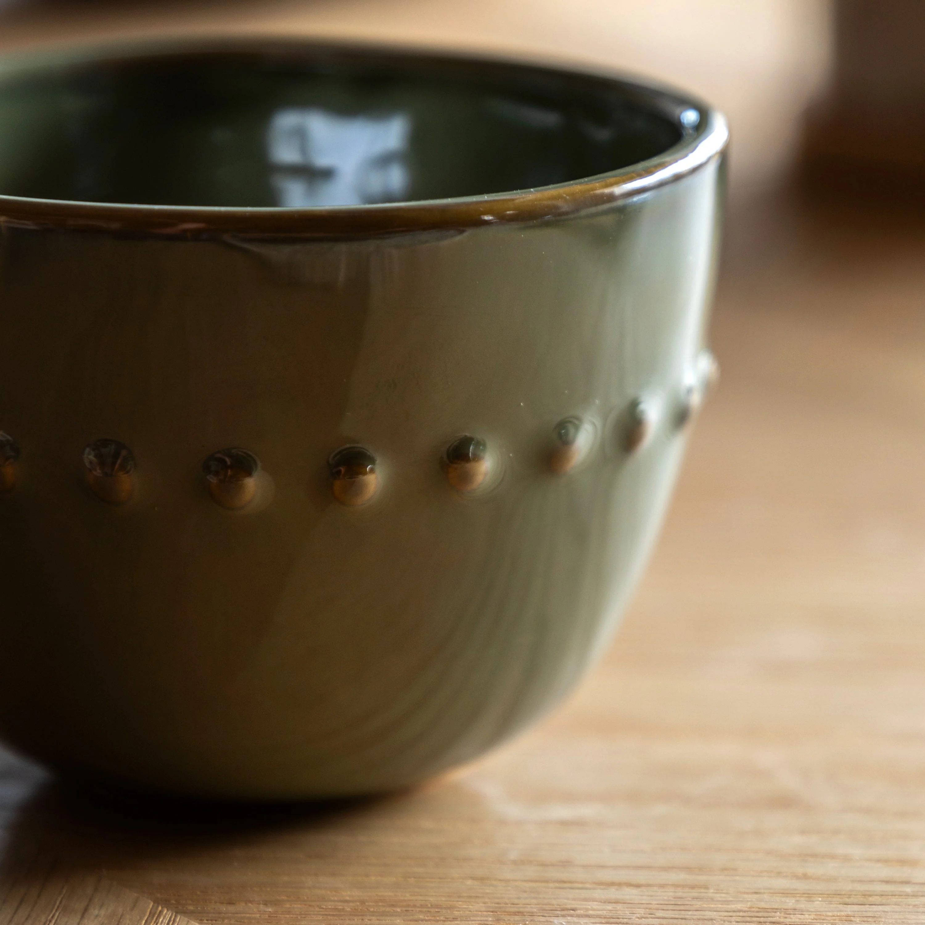 Organic Beaded Mug Olive 4pk - Image 4