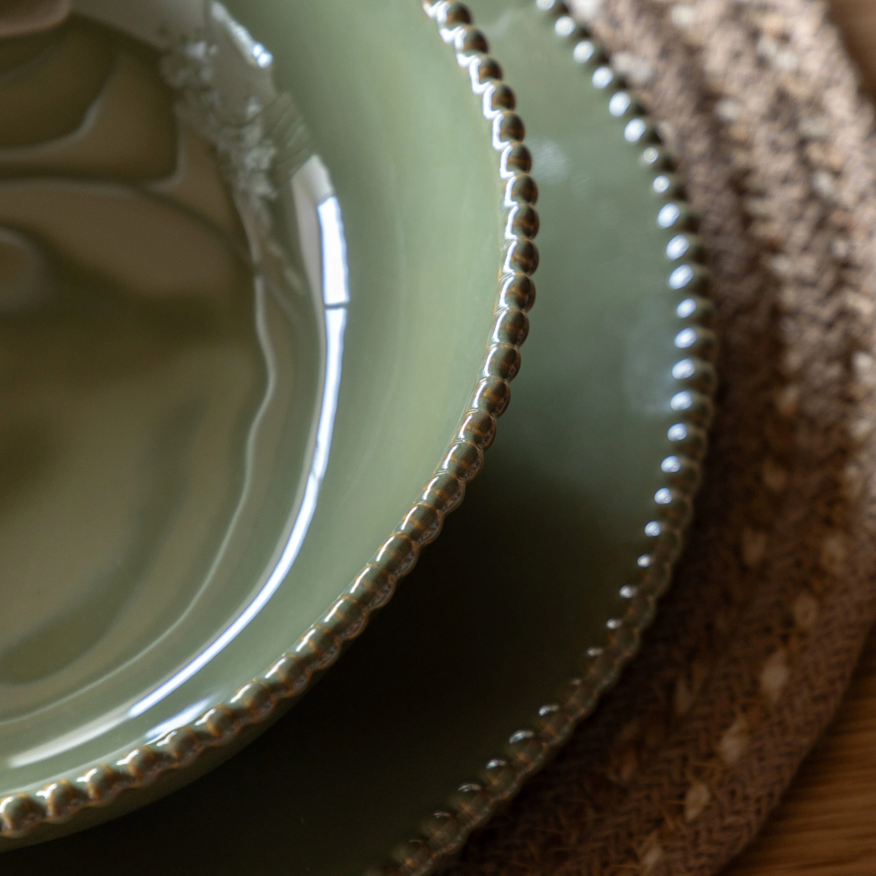 Organic Beaded Pasta Bowl Olive 4pk - Image 4