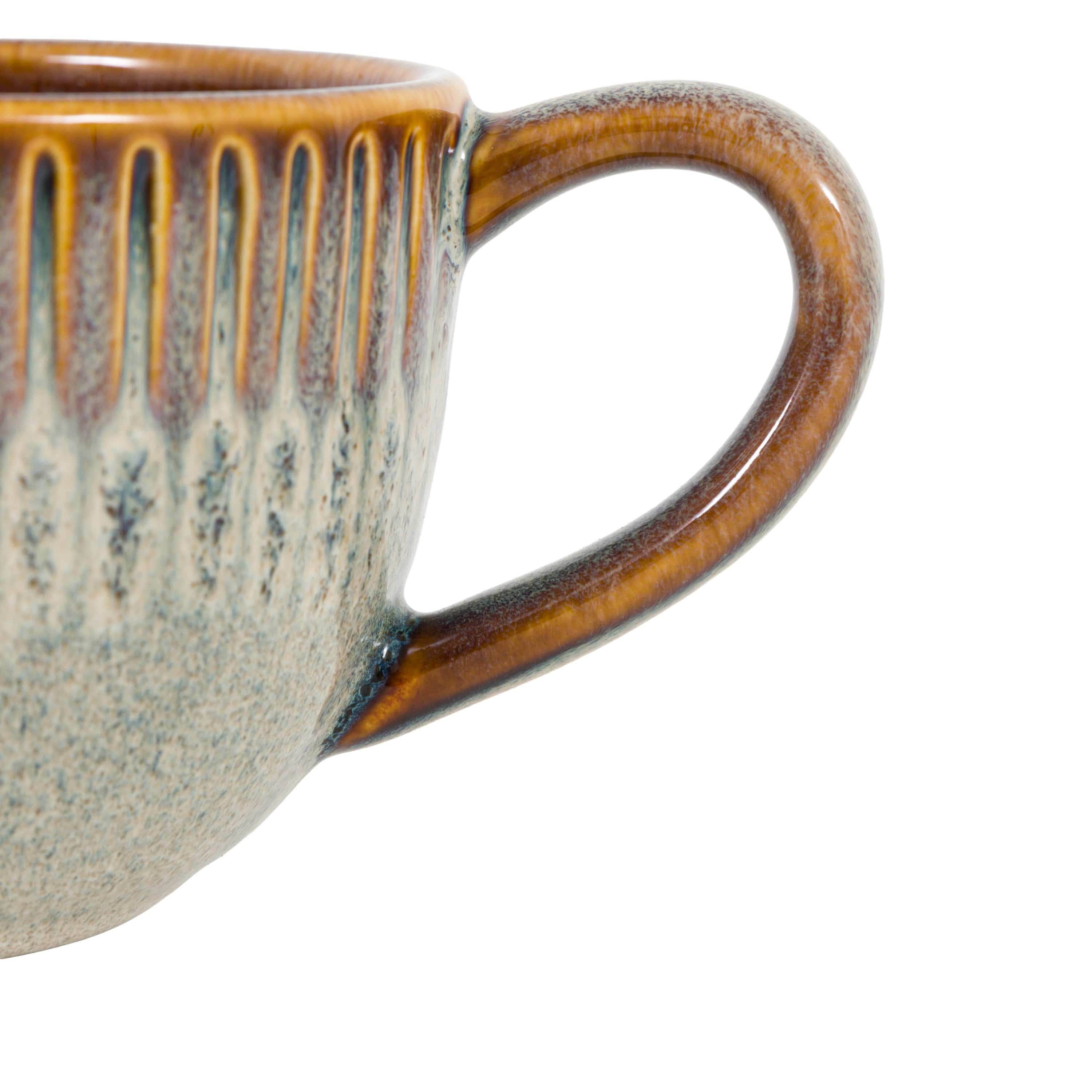 Organic Ridged Mug Stone 4pk - Image 8