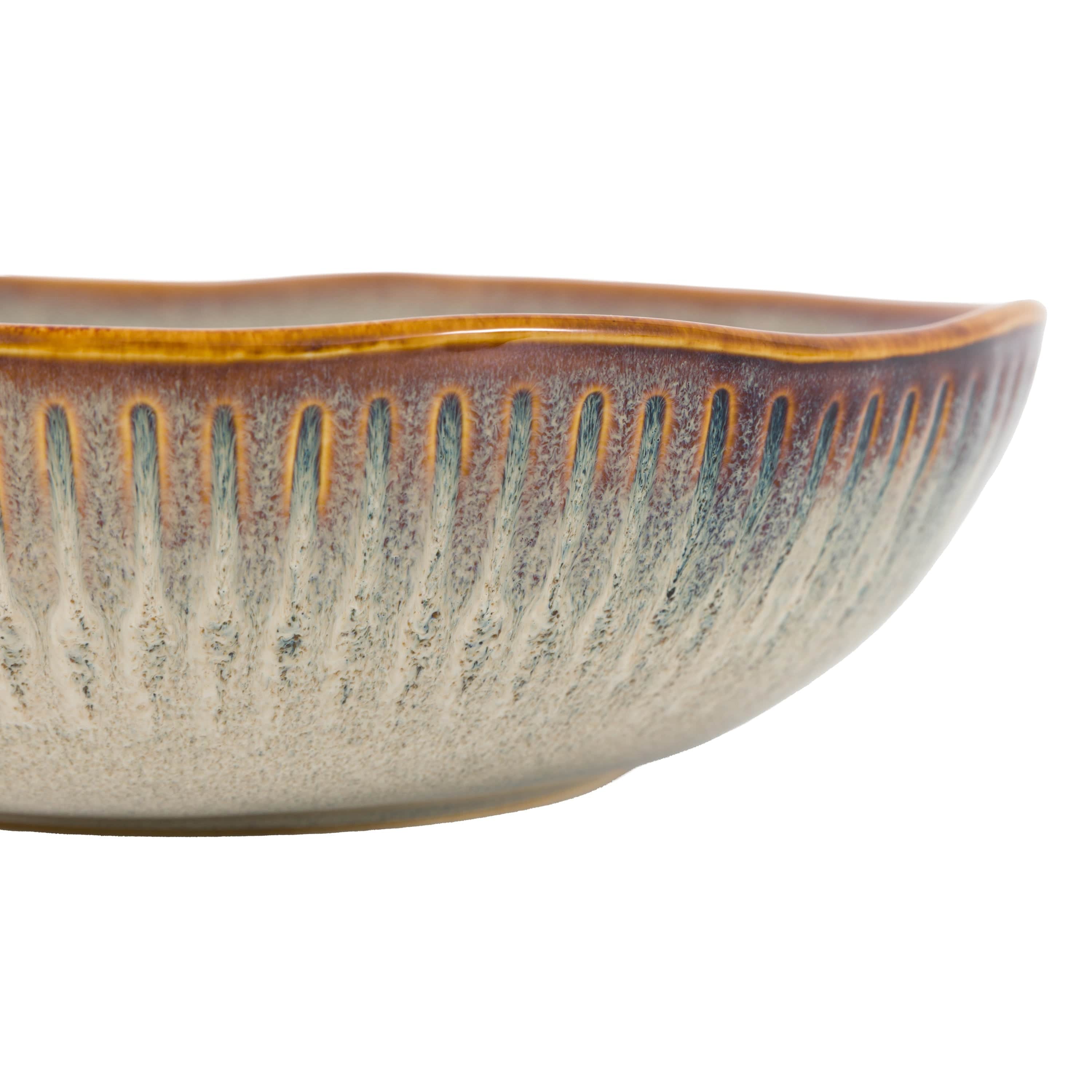 Organic Ridged Pasta Bowl Stone 4pk - Image 5