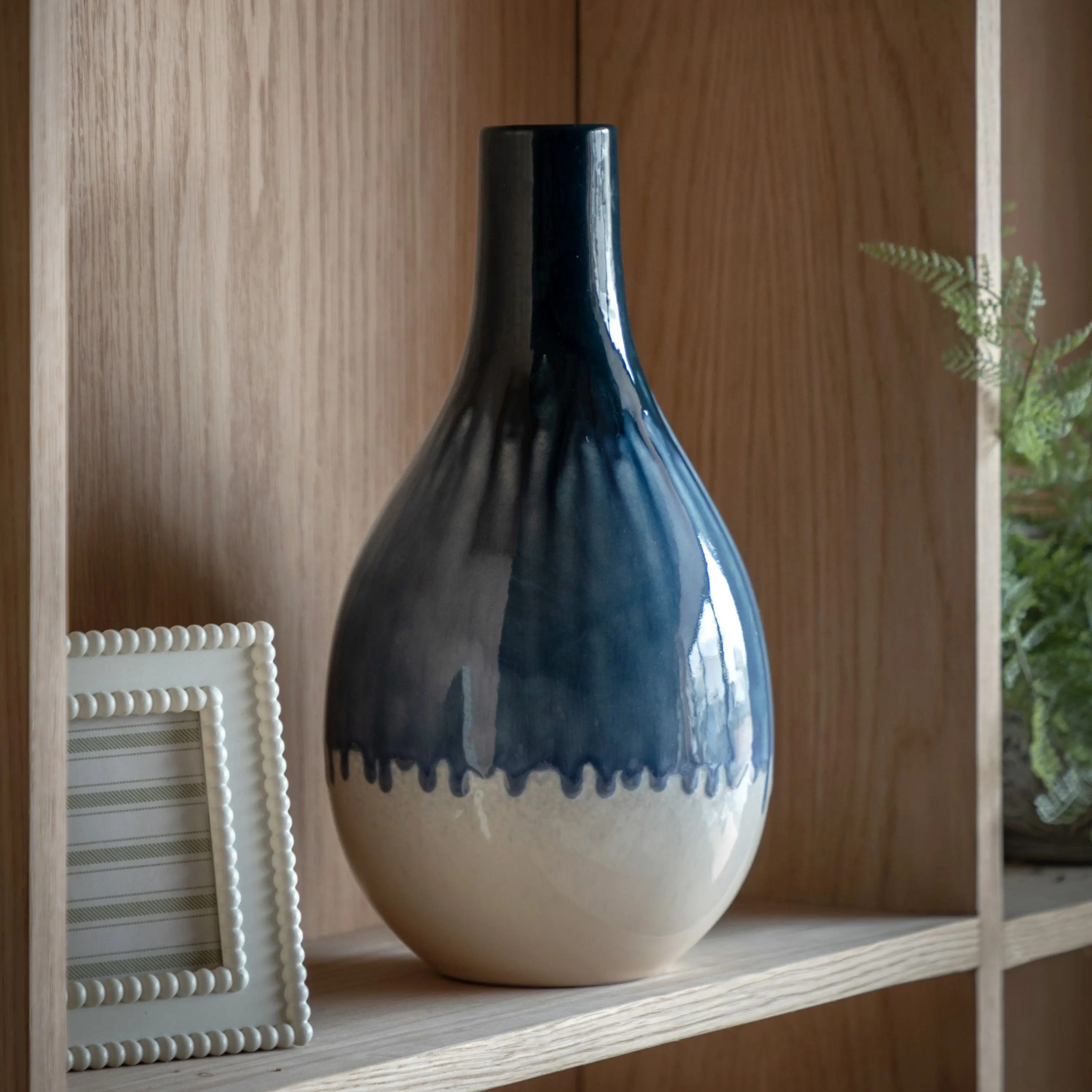 Orro Blue Organic Fade Ceramic Vase - Image 2