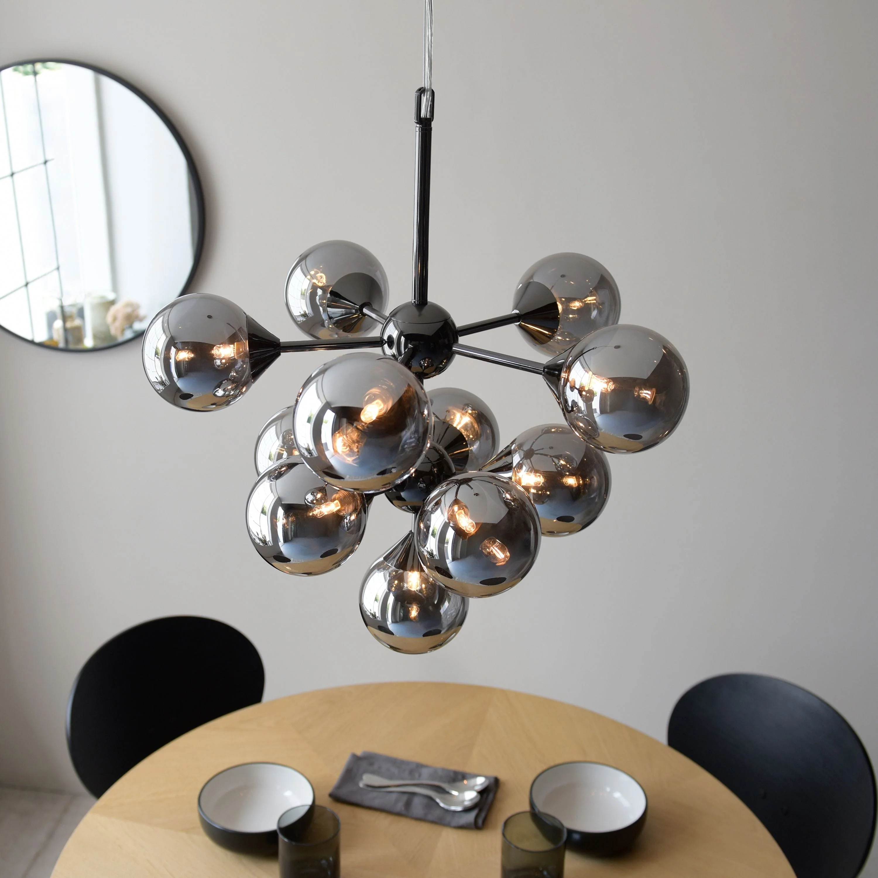 Oscar 11 Pendant Light Black Chrome - Image 2