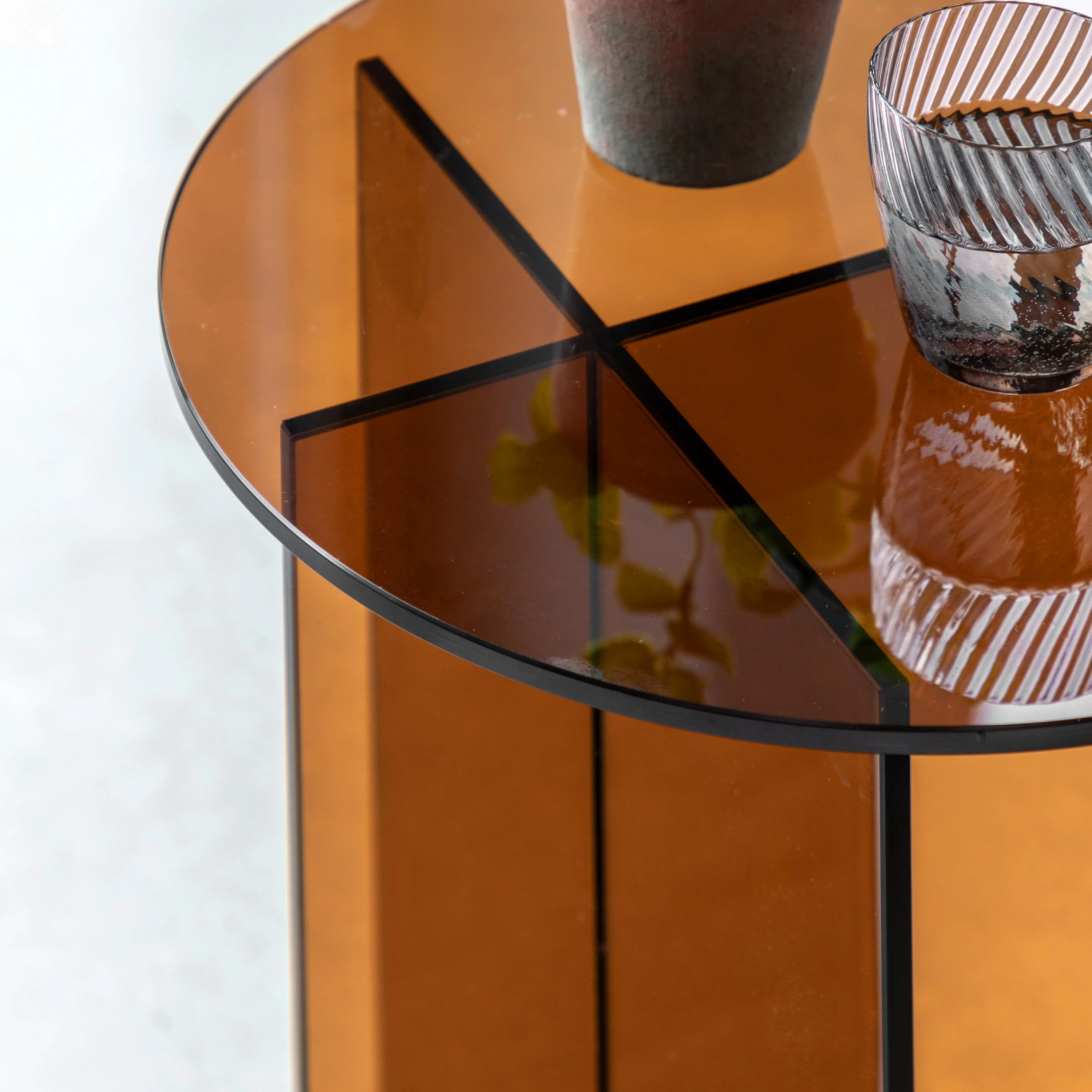 Parioli Glass Side Table Bronze - Image 4