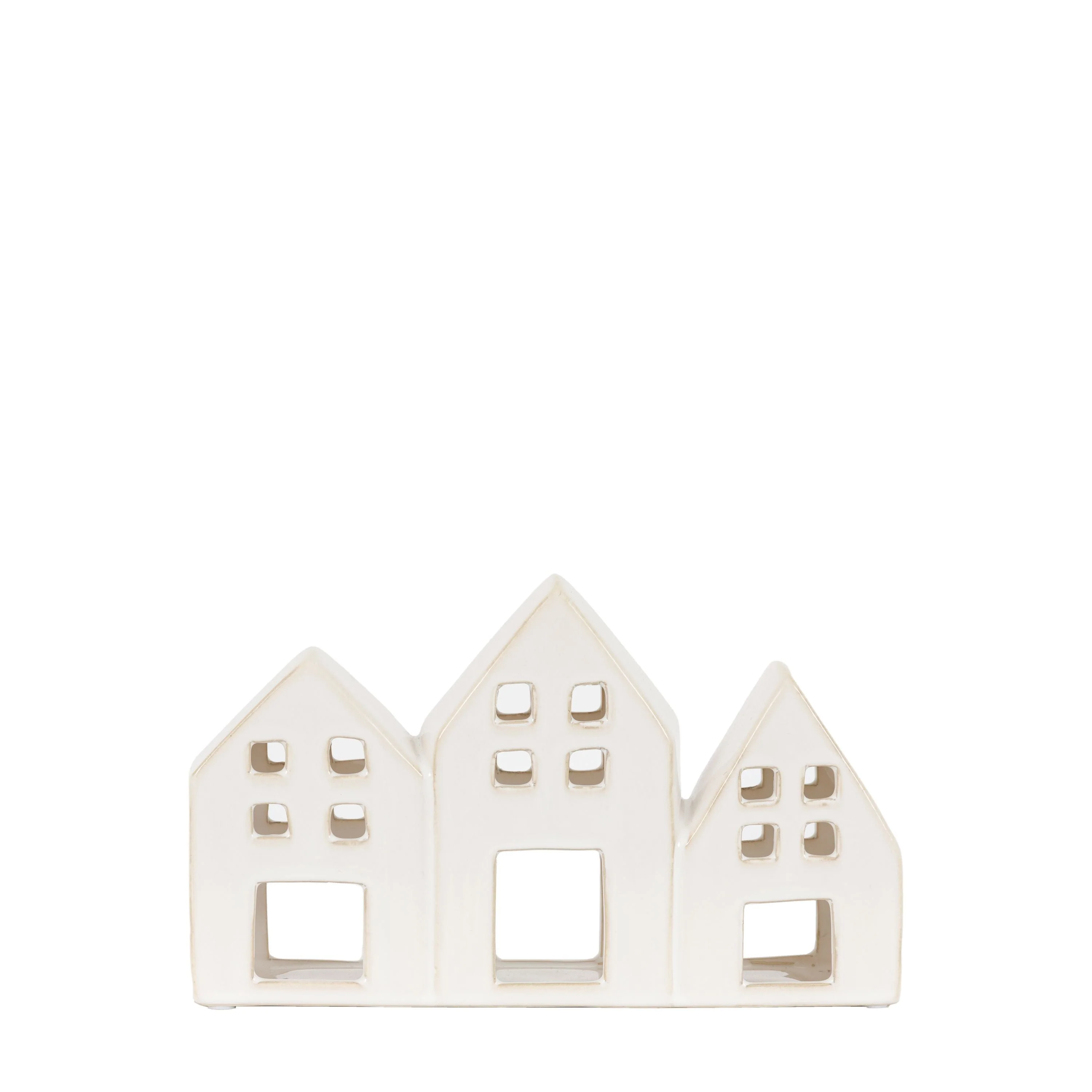 Pearly White Houses Tealight Holder Trio - Image 4