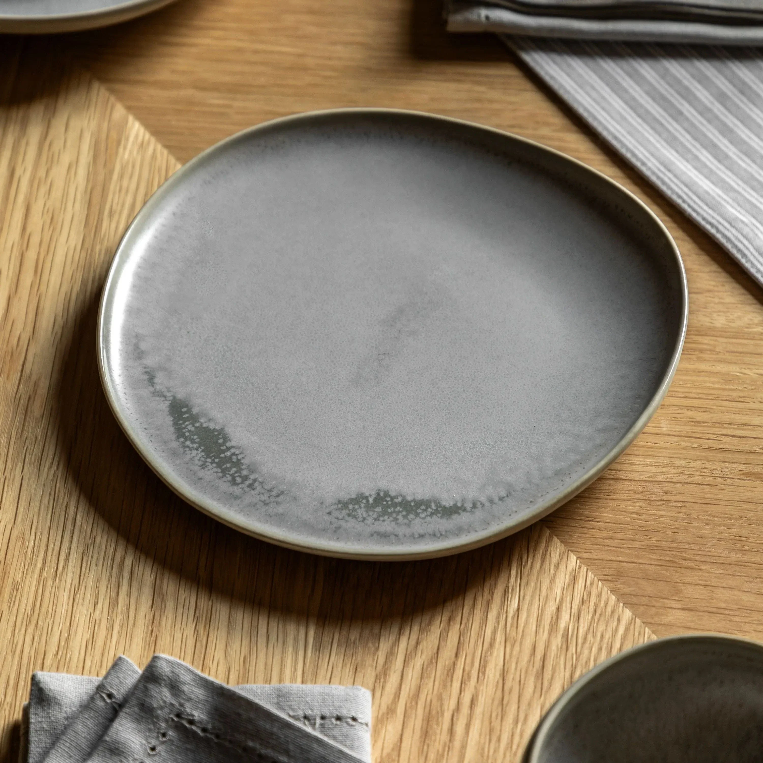 Pebble Glaze Side Plate Dove Grey 4pk