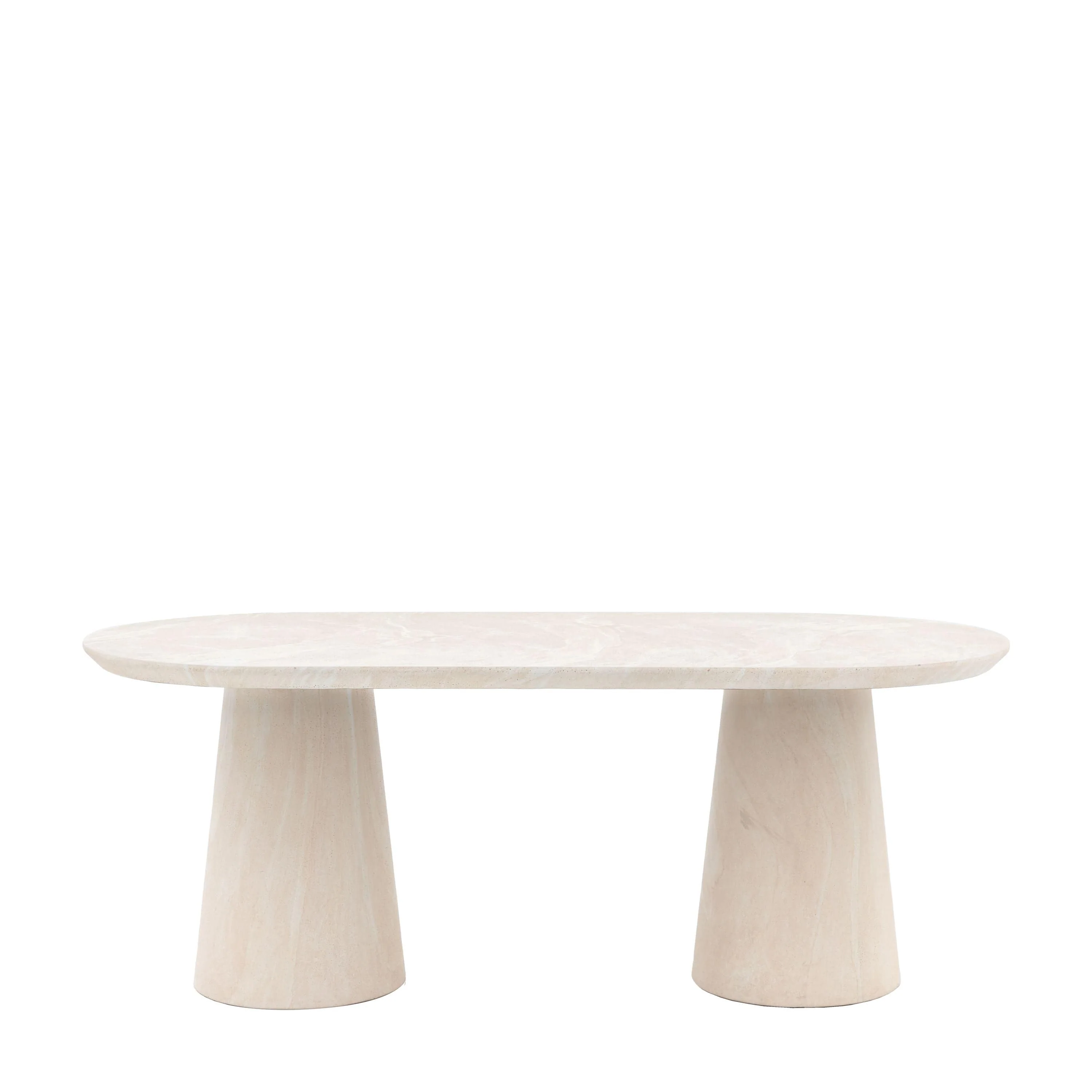 Pedra Oval Dining Table Travertine - Image 2