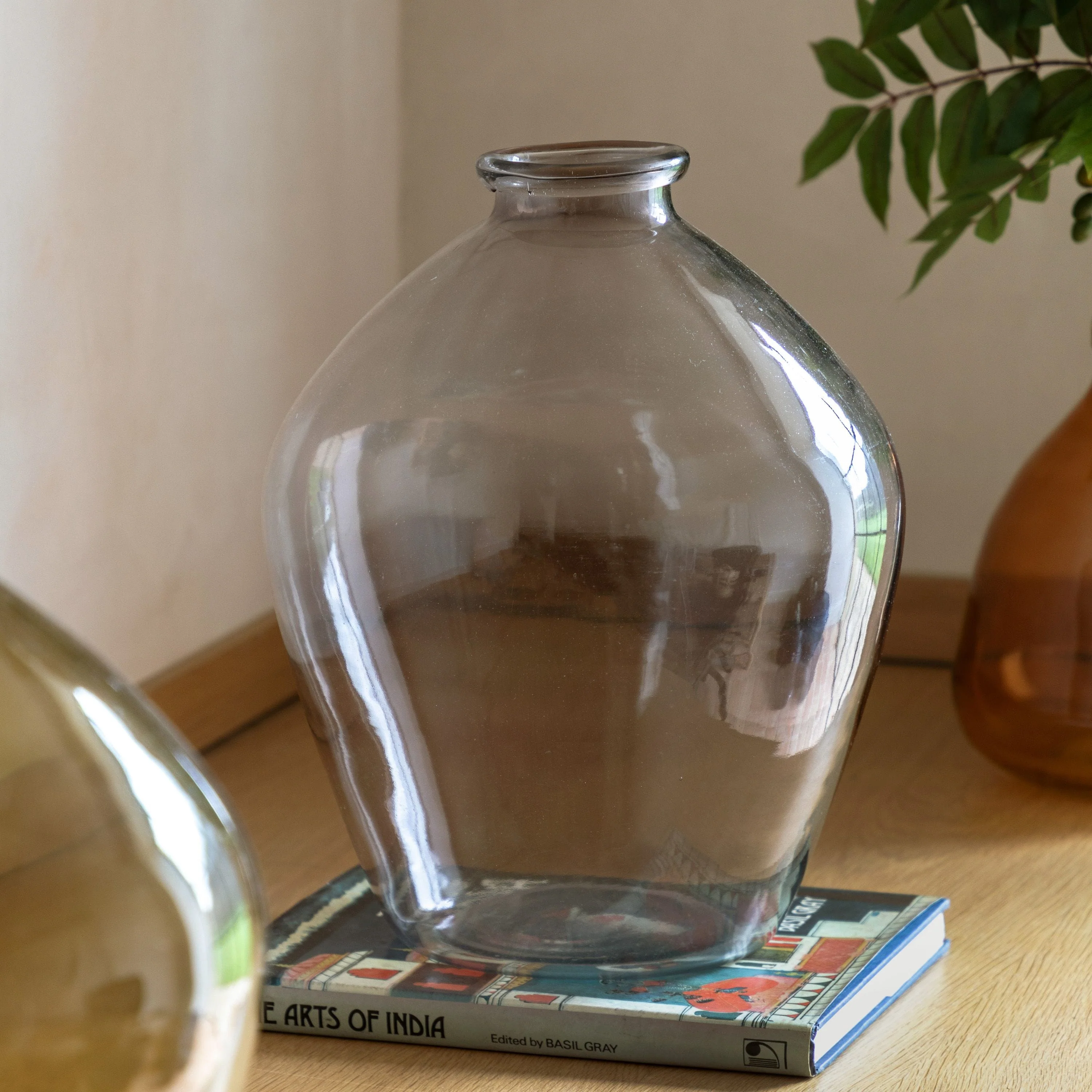 Pereda Handblown Glass Vase Smoke