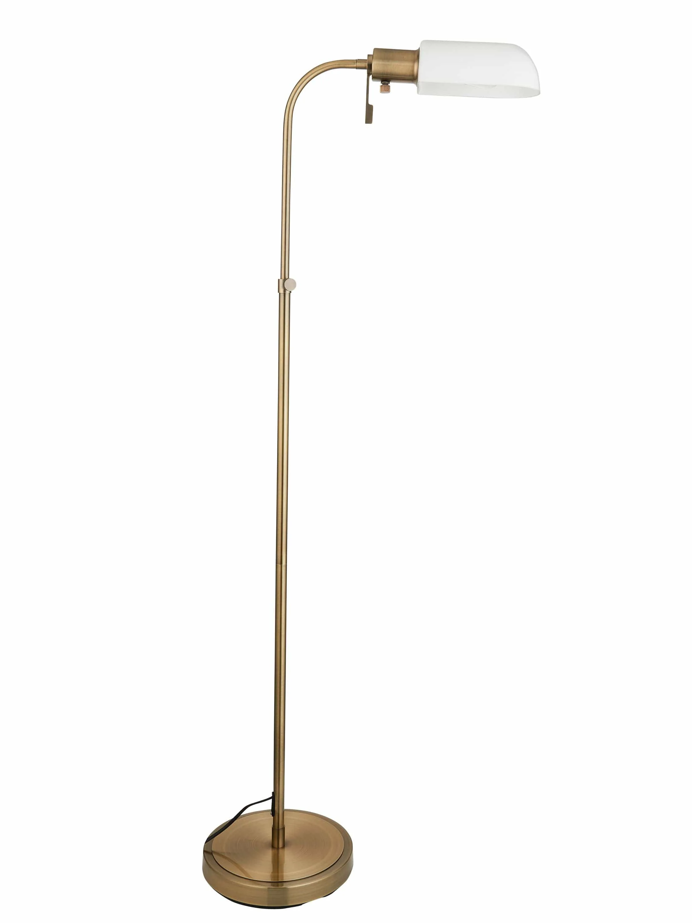 Pharm 1 Floor Antique Brass Opal Glass - Image 7