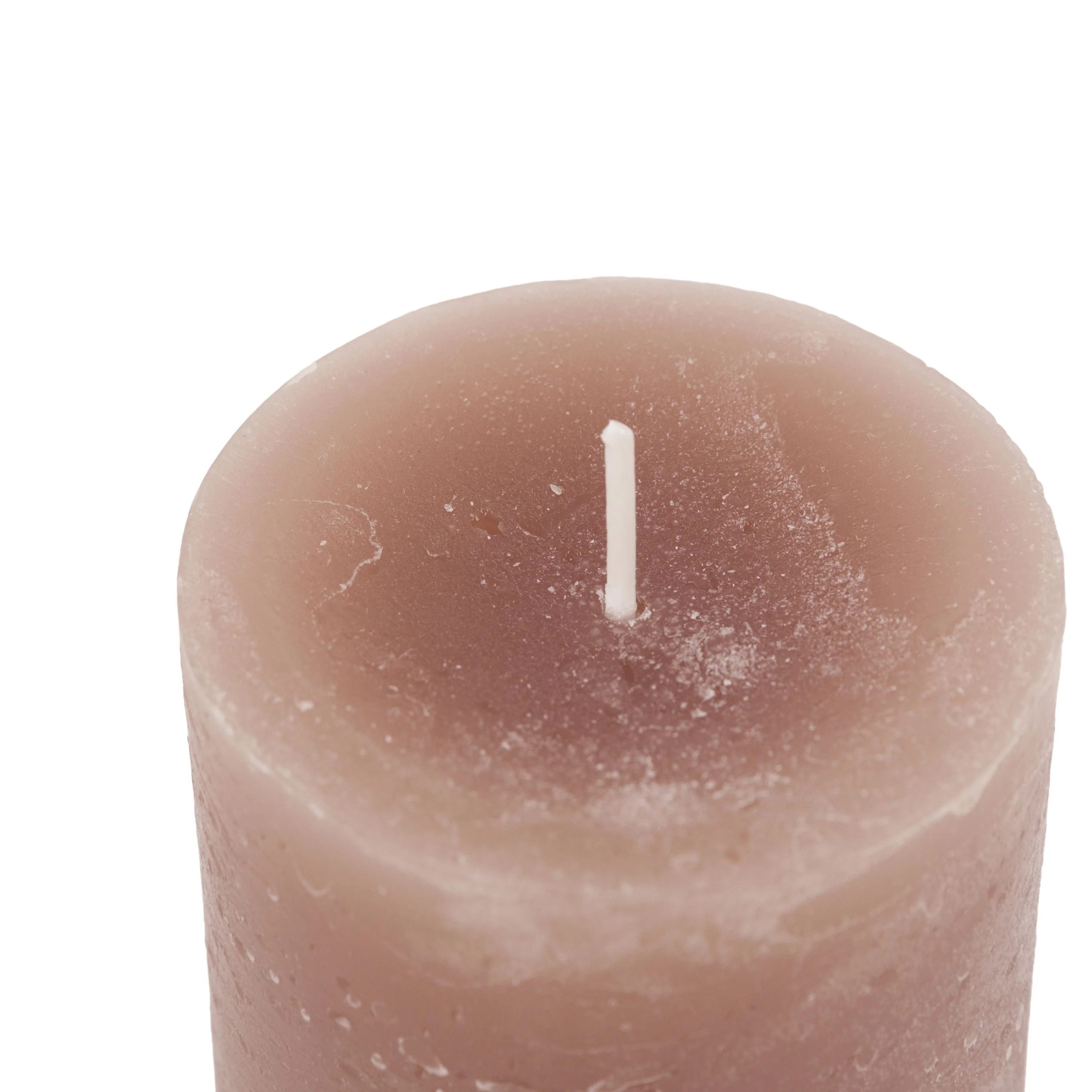 Pillar Candle Rustic Taupe 2pk Small - Image 7