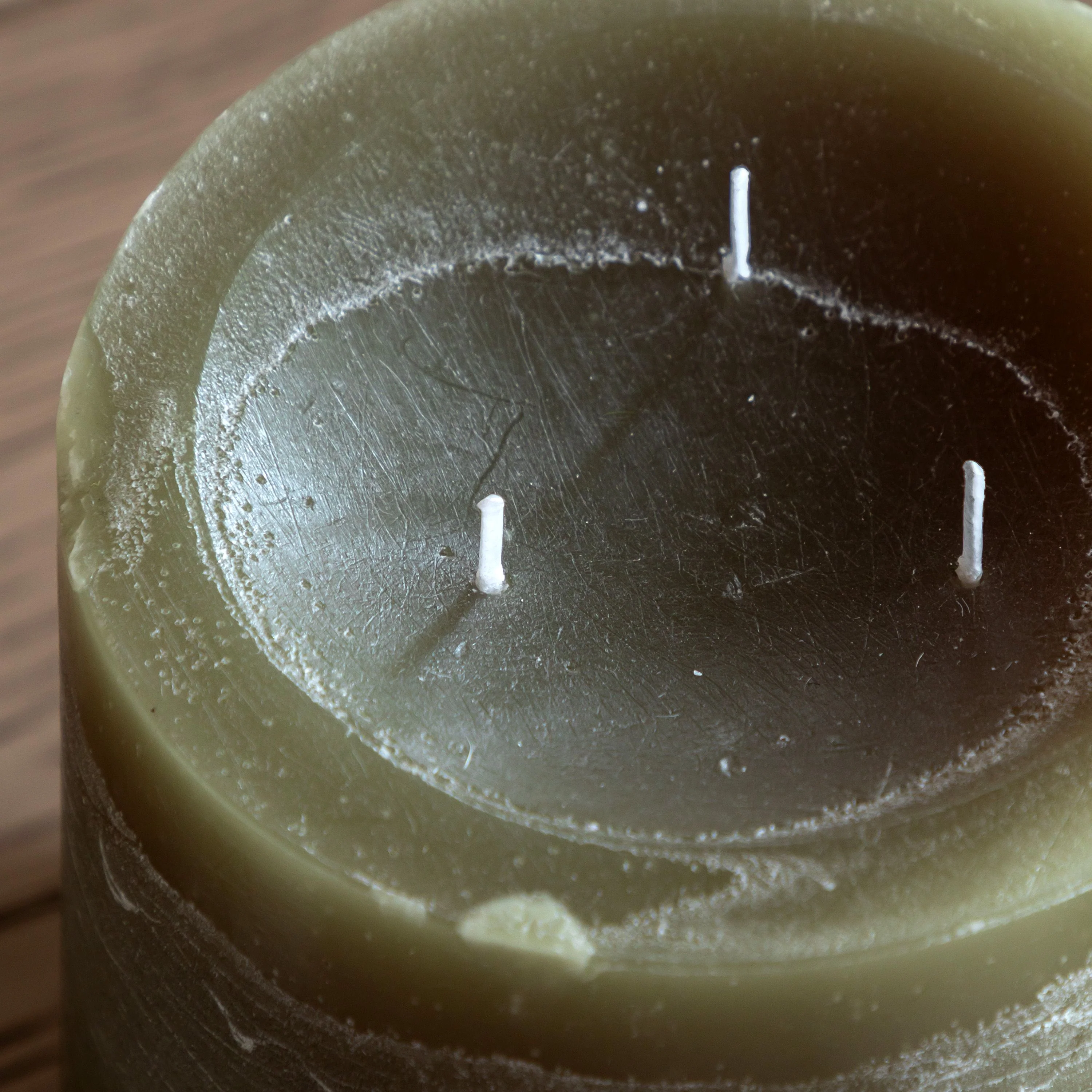 Pillar Candle Rustic Olive Large - Image 4