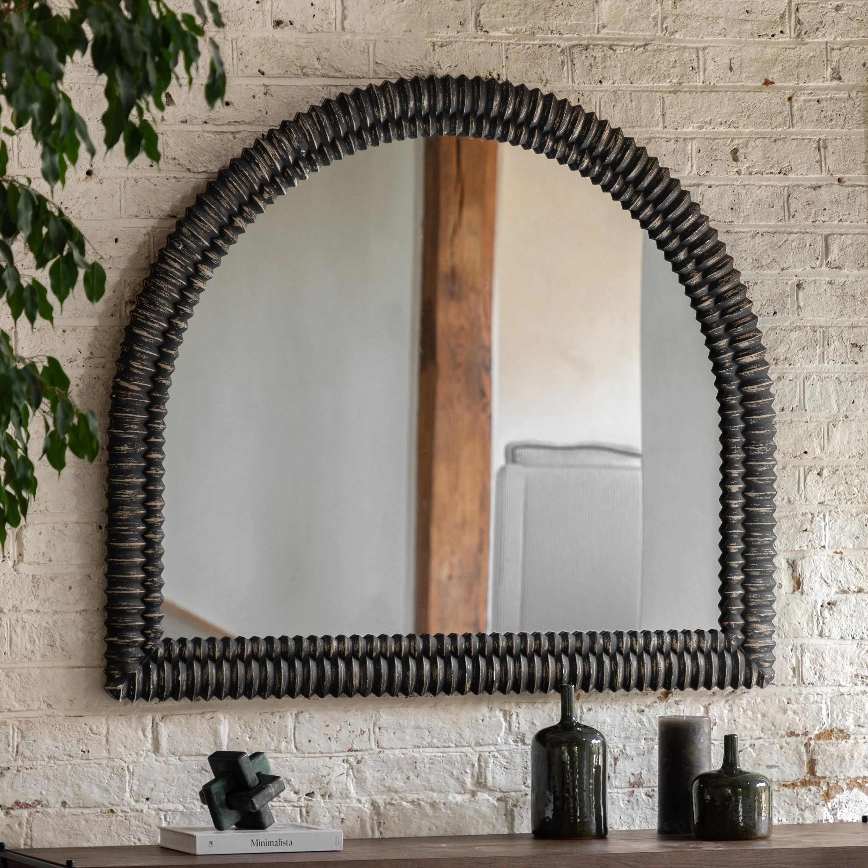 Pimlico Arch Overmantle Black Wash - Image 2