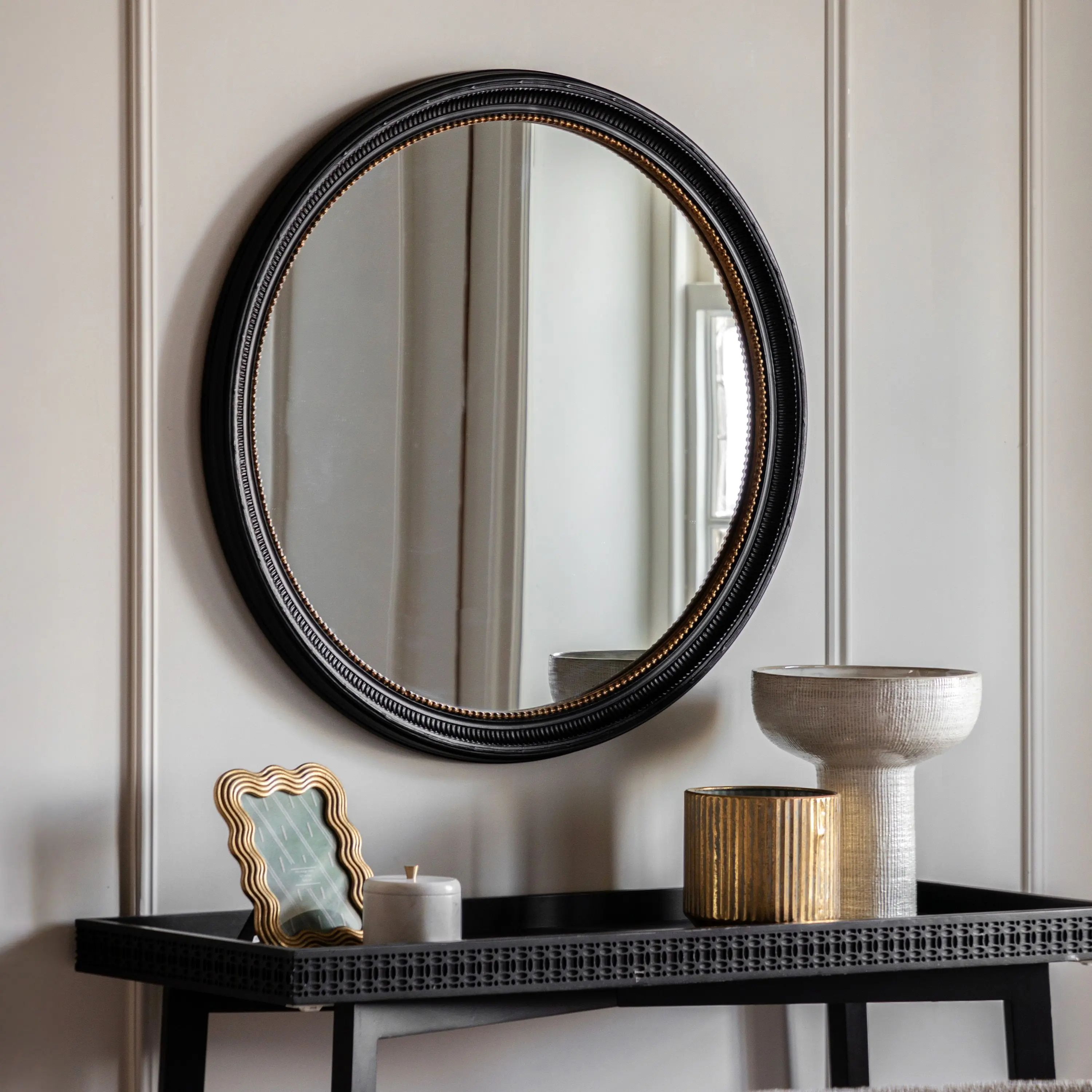 Pisa Round Mirror Black - Image 2