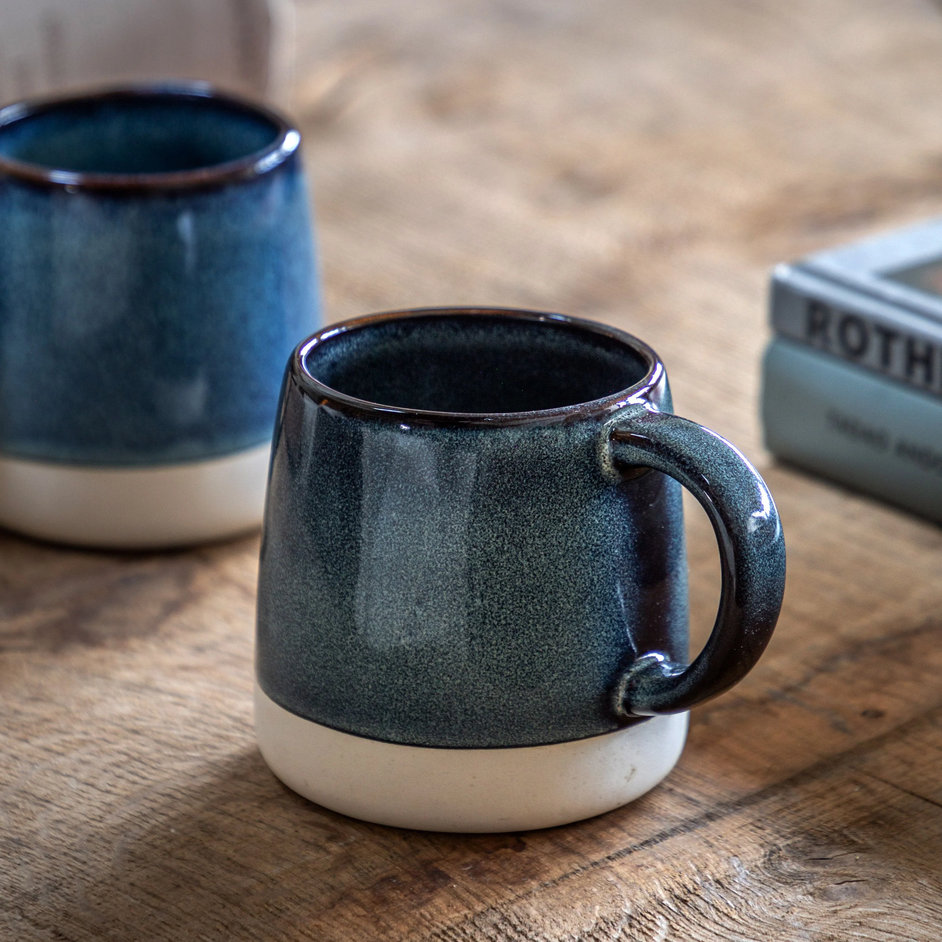 Reactive Glaze Mug Ink Blue 4pk - Image 2