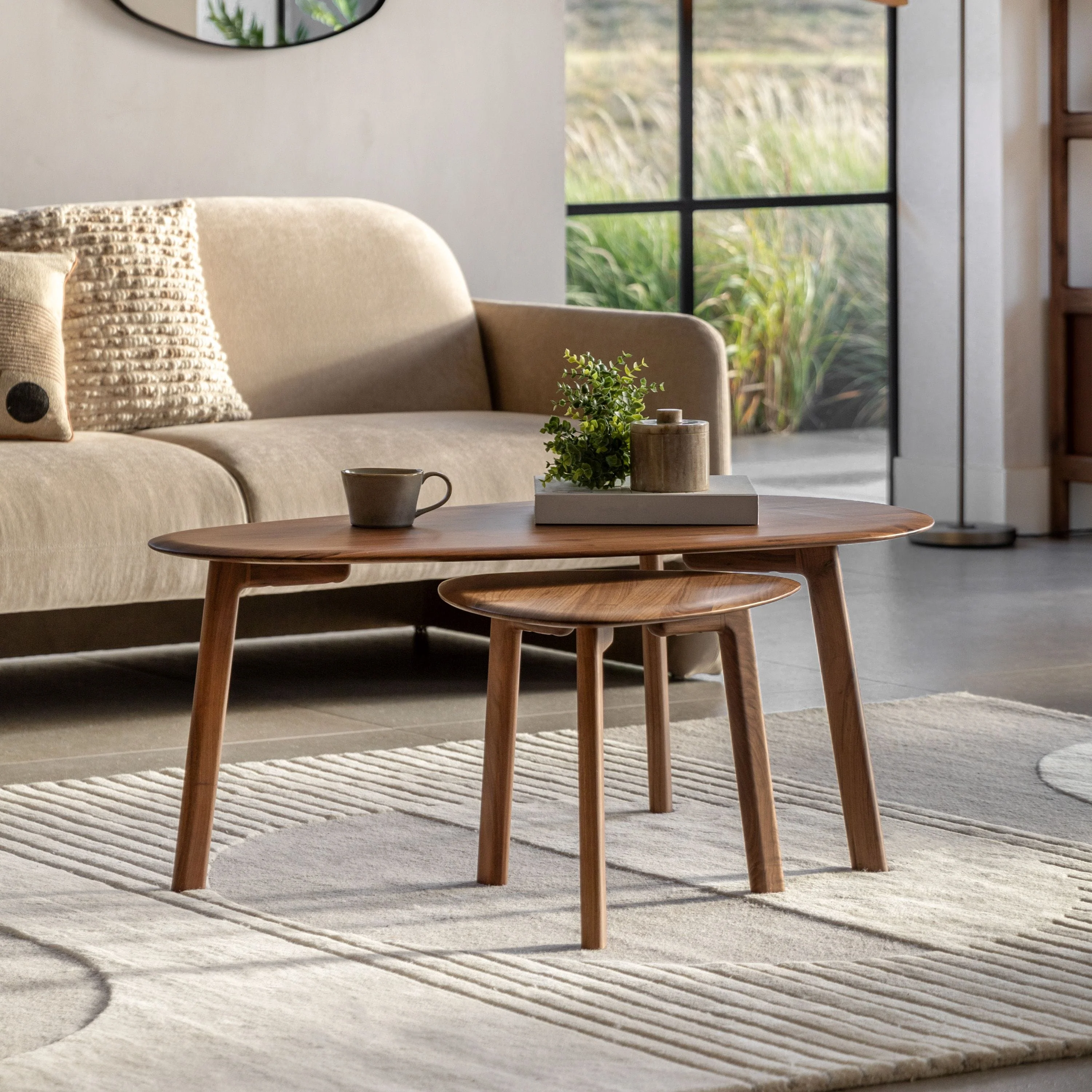 Realo Coffee Table Nest Walnut