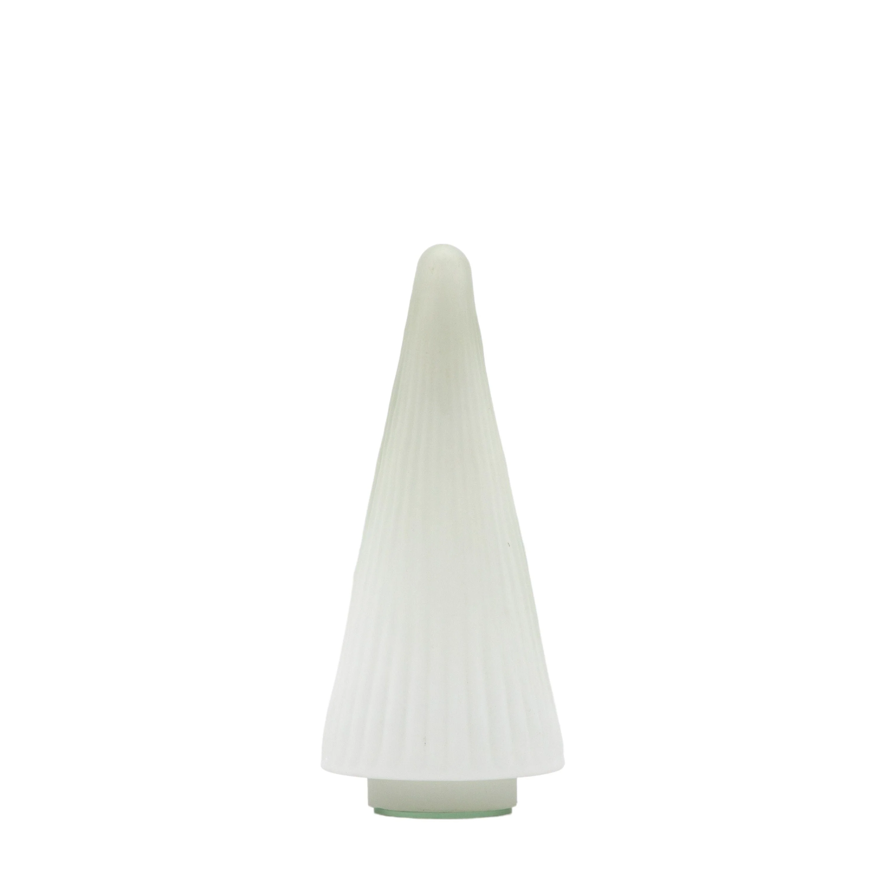 Ribbed Tree White Frost Glass Small - Image 4