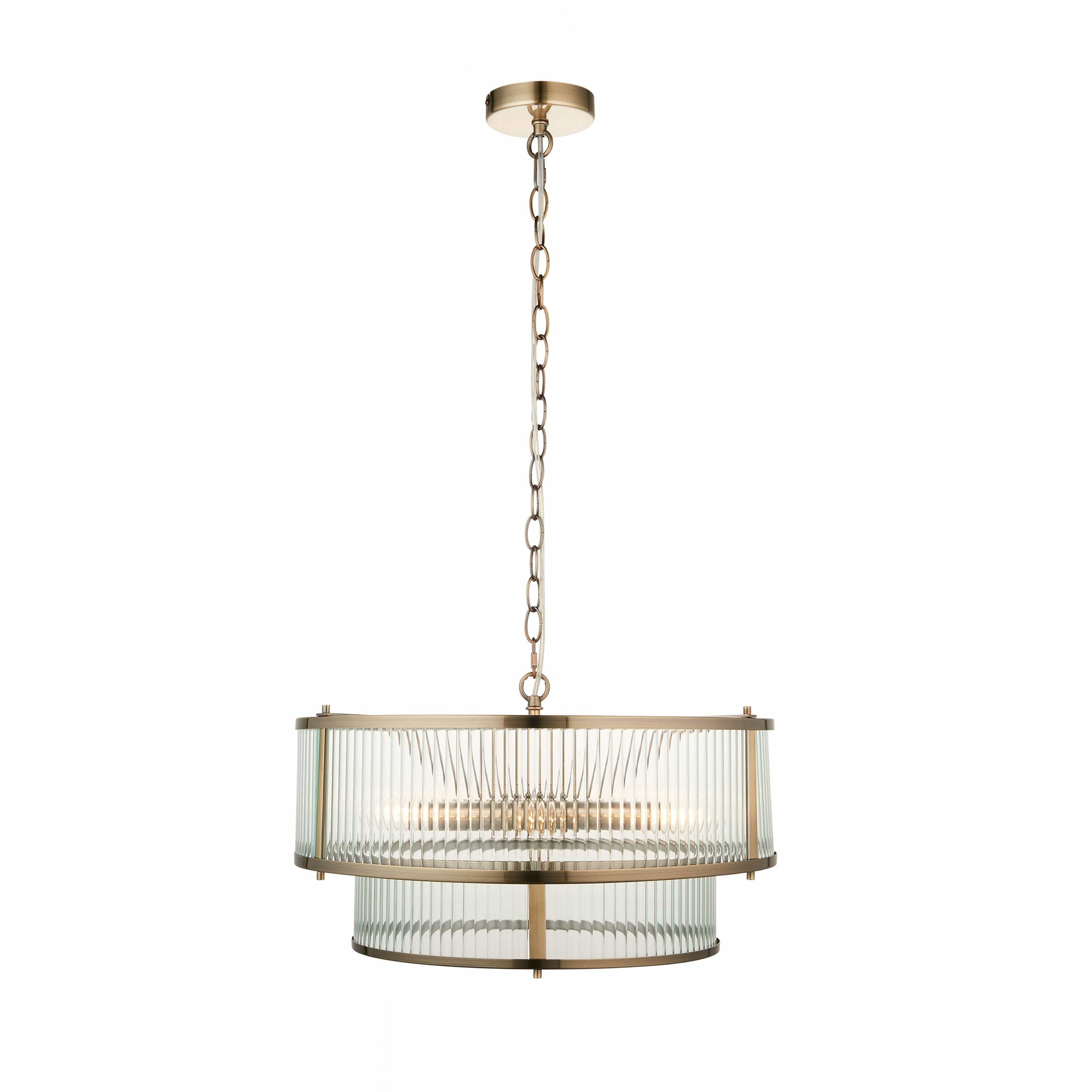 Ridgetown 5 Pendant Light Antique Brass - Image 7