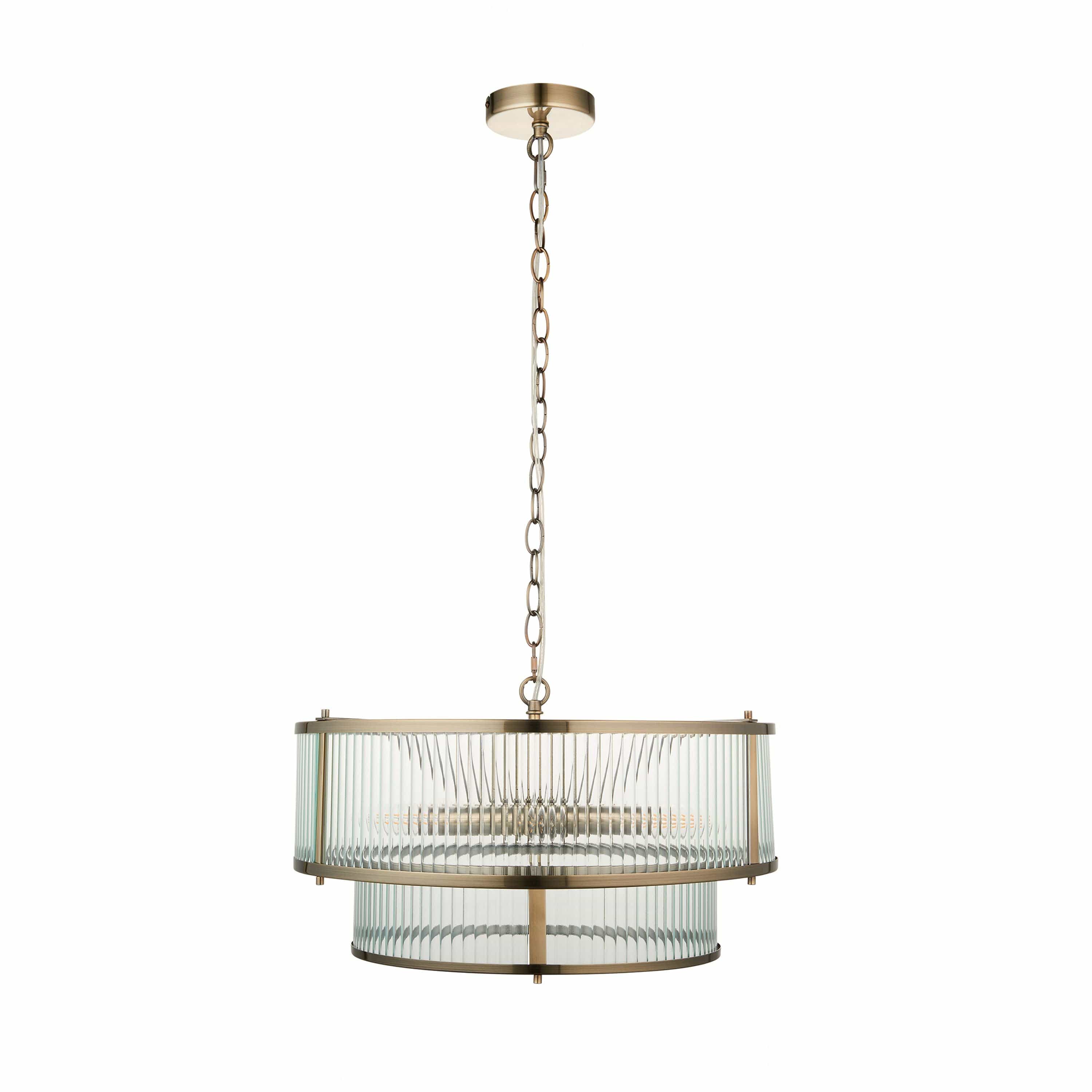 Ridgetown 5 Pendant Light Antique Brass - Image 8