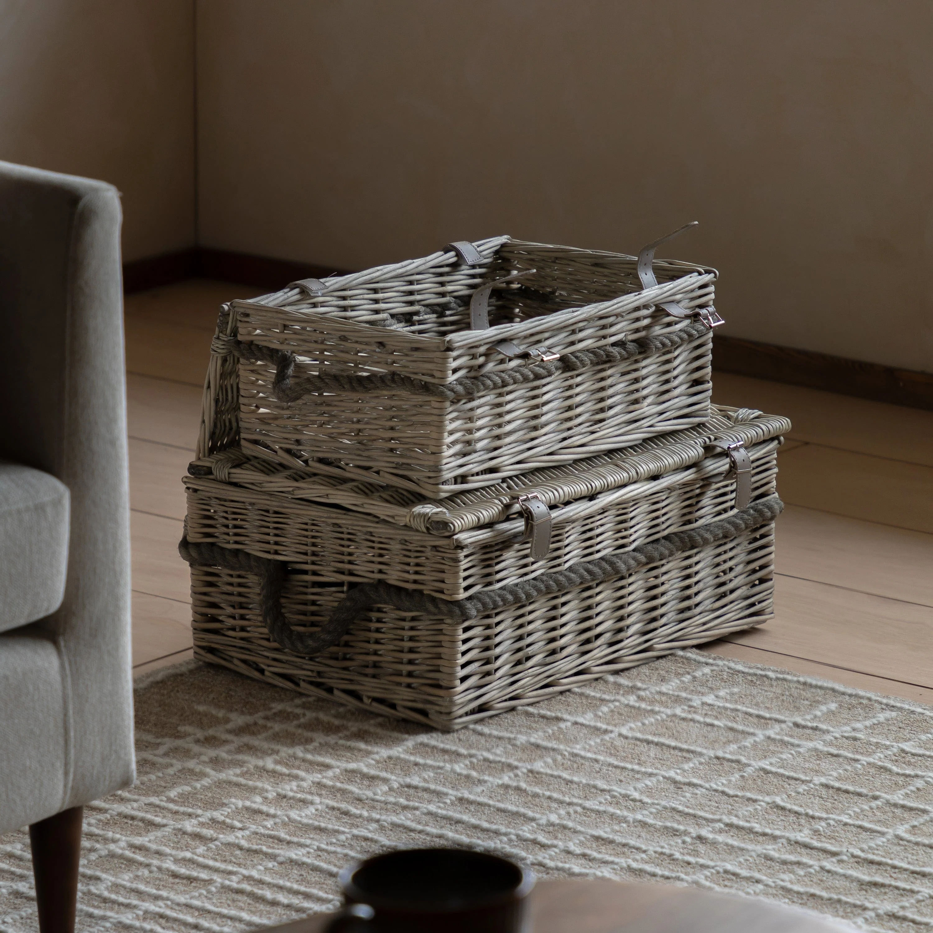 Rivra Lidded Baskets Natural Set of 2 - Image 5