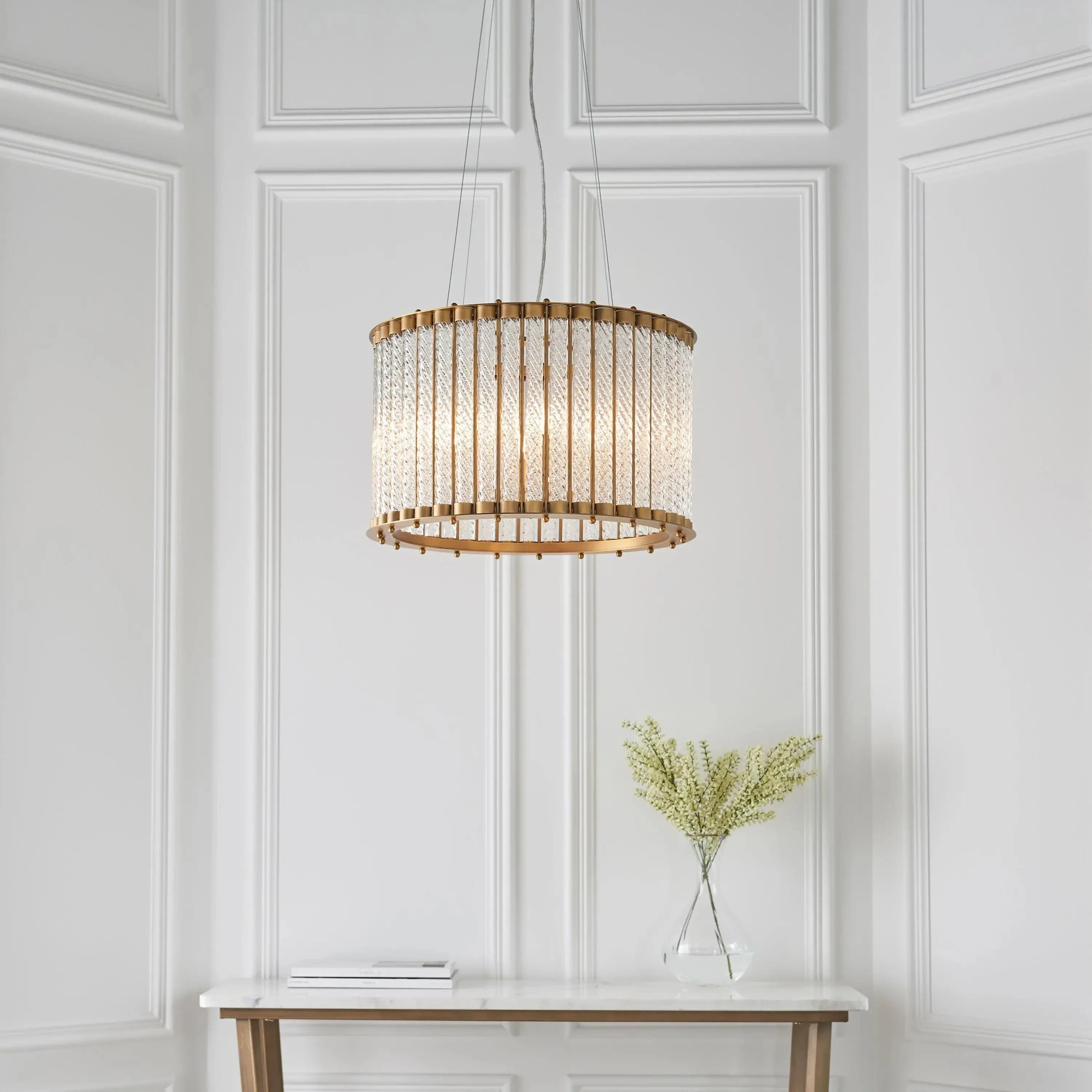 Romola 6 Pendant Matt Gold