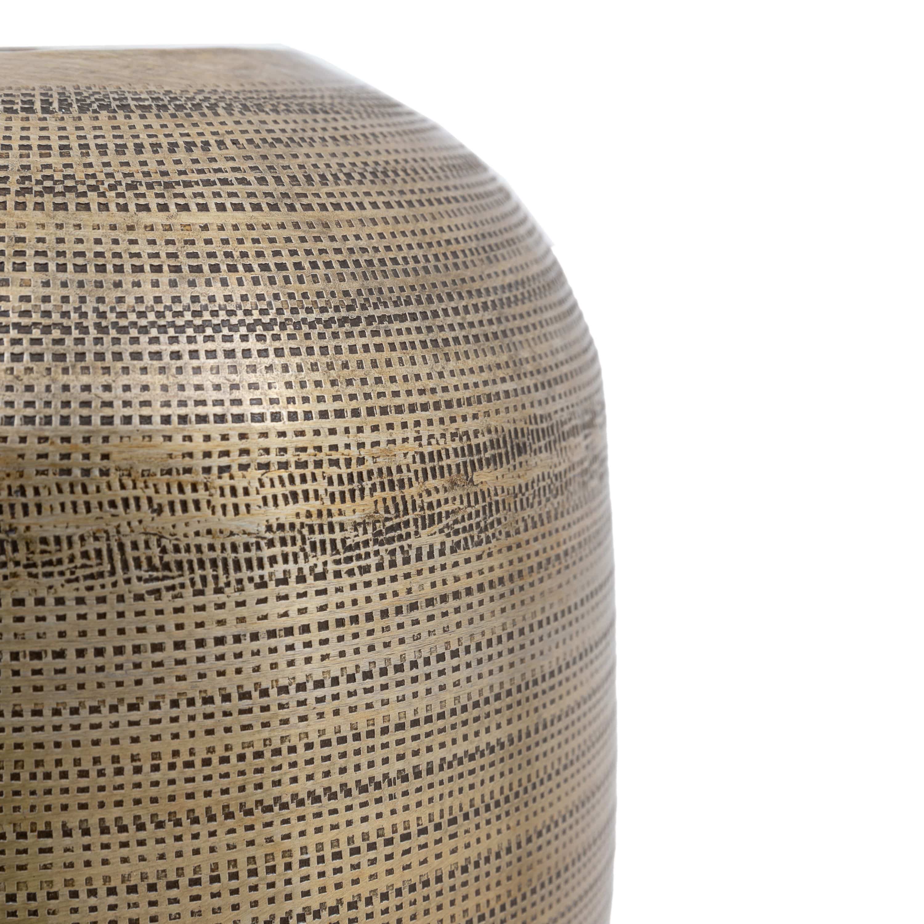 Sahara Hammered Metal Vase Antique Brass Large - Image 5