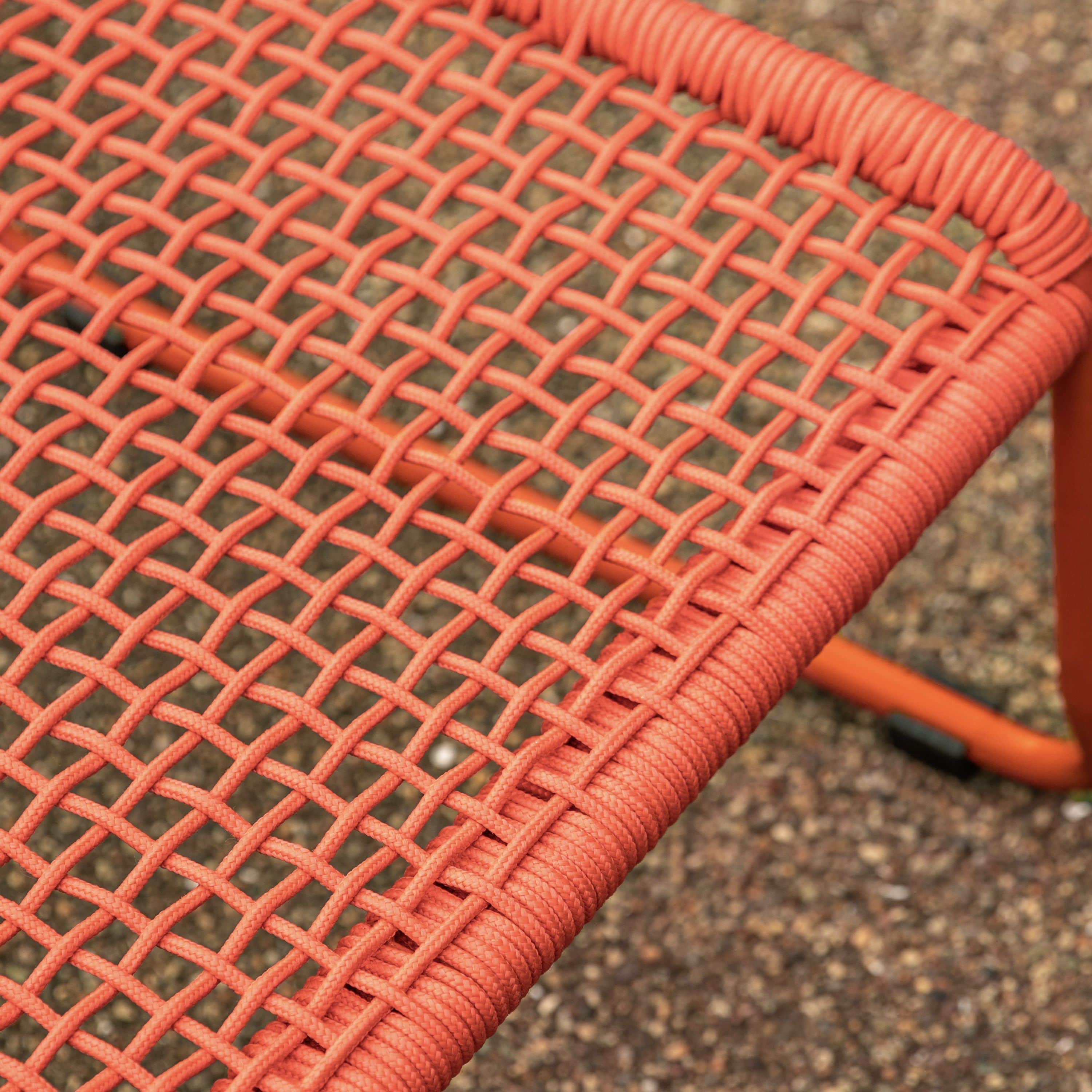 Sassano Lounge Chair with Footstool Orange - Image 2