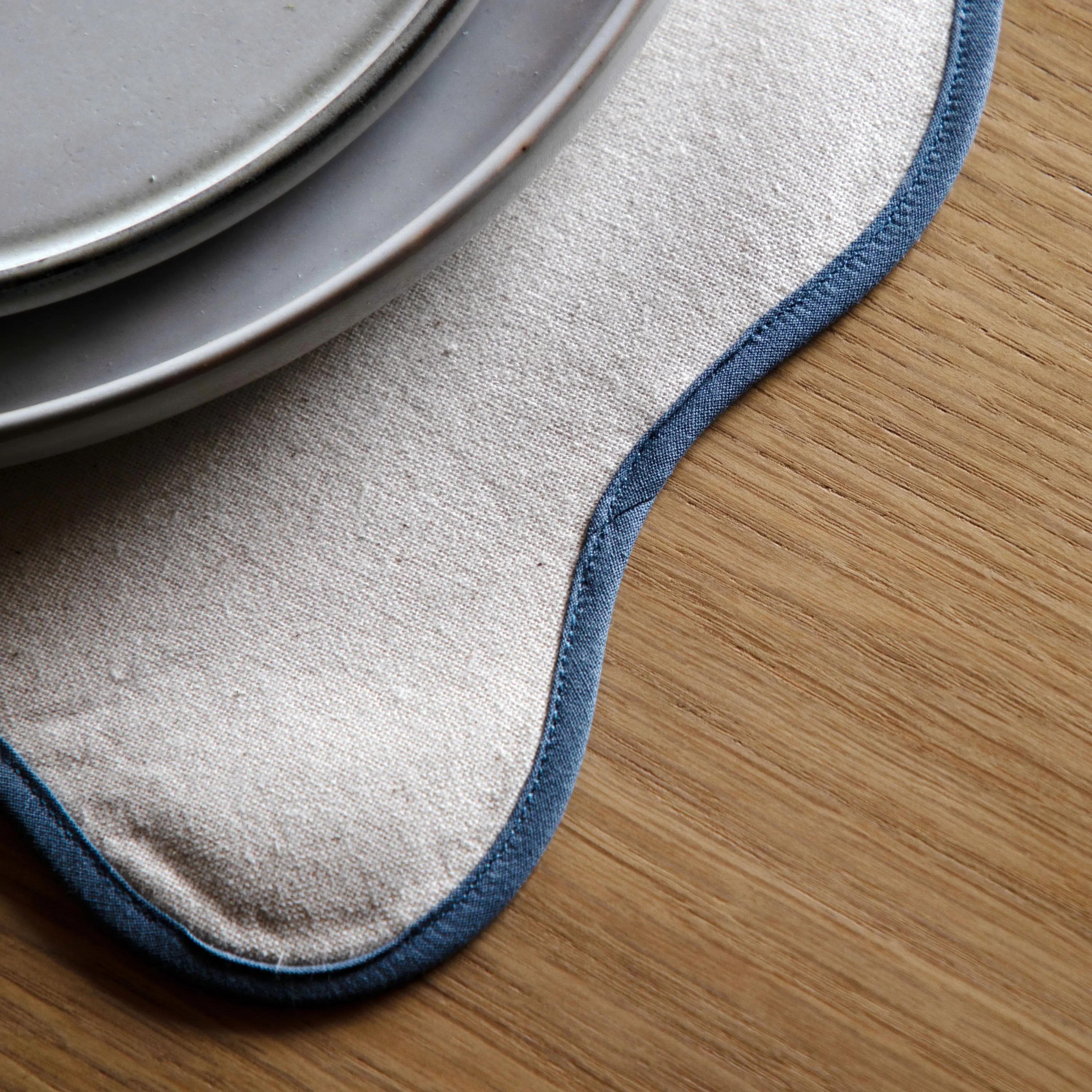 Scallop Edge Placemats Blue 4pk - Image 4