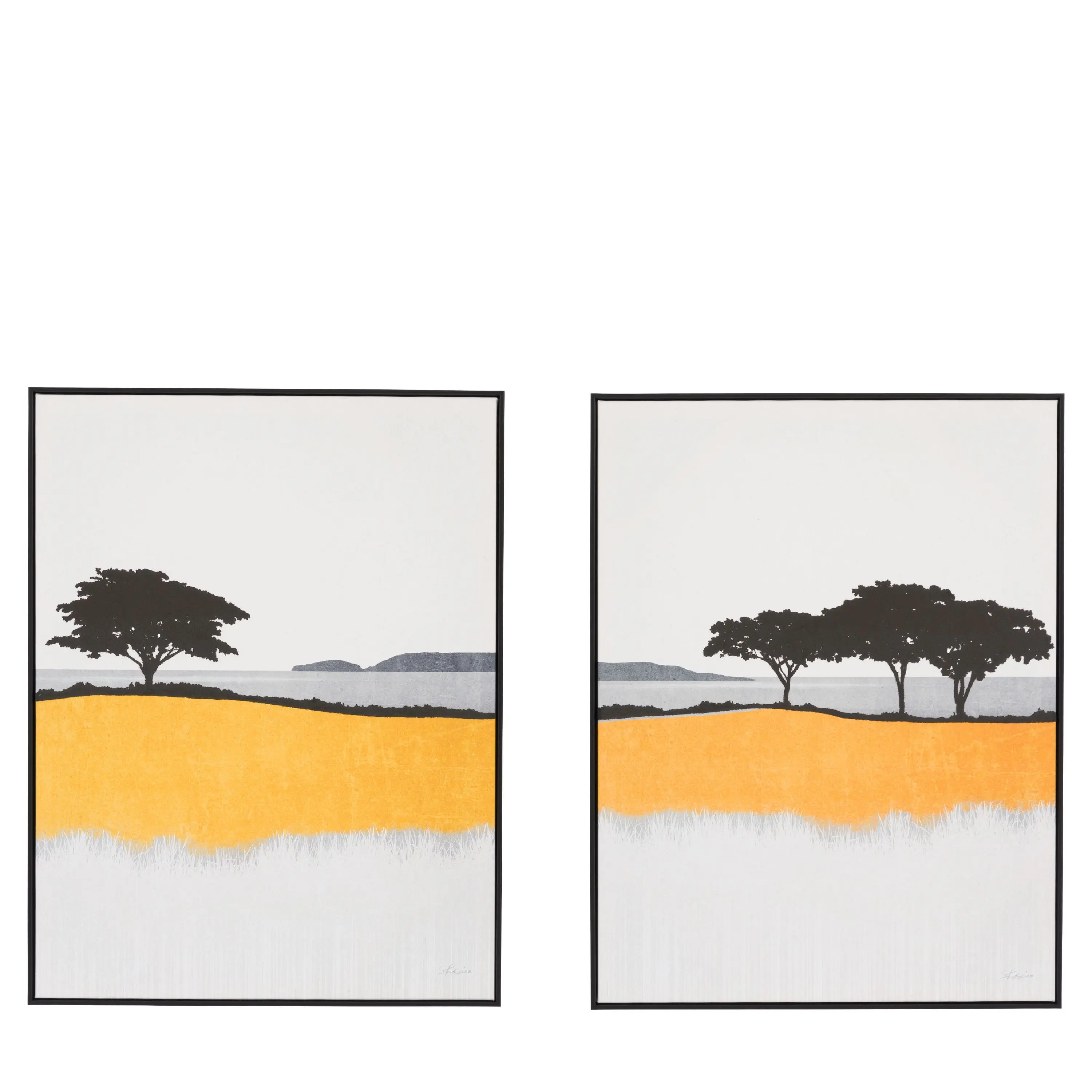 Seaview Framed Canvas Set of 2